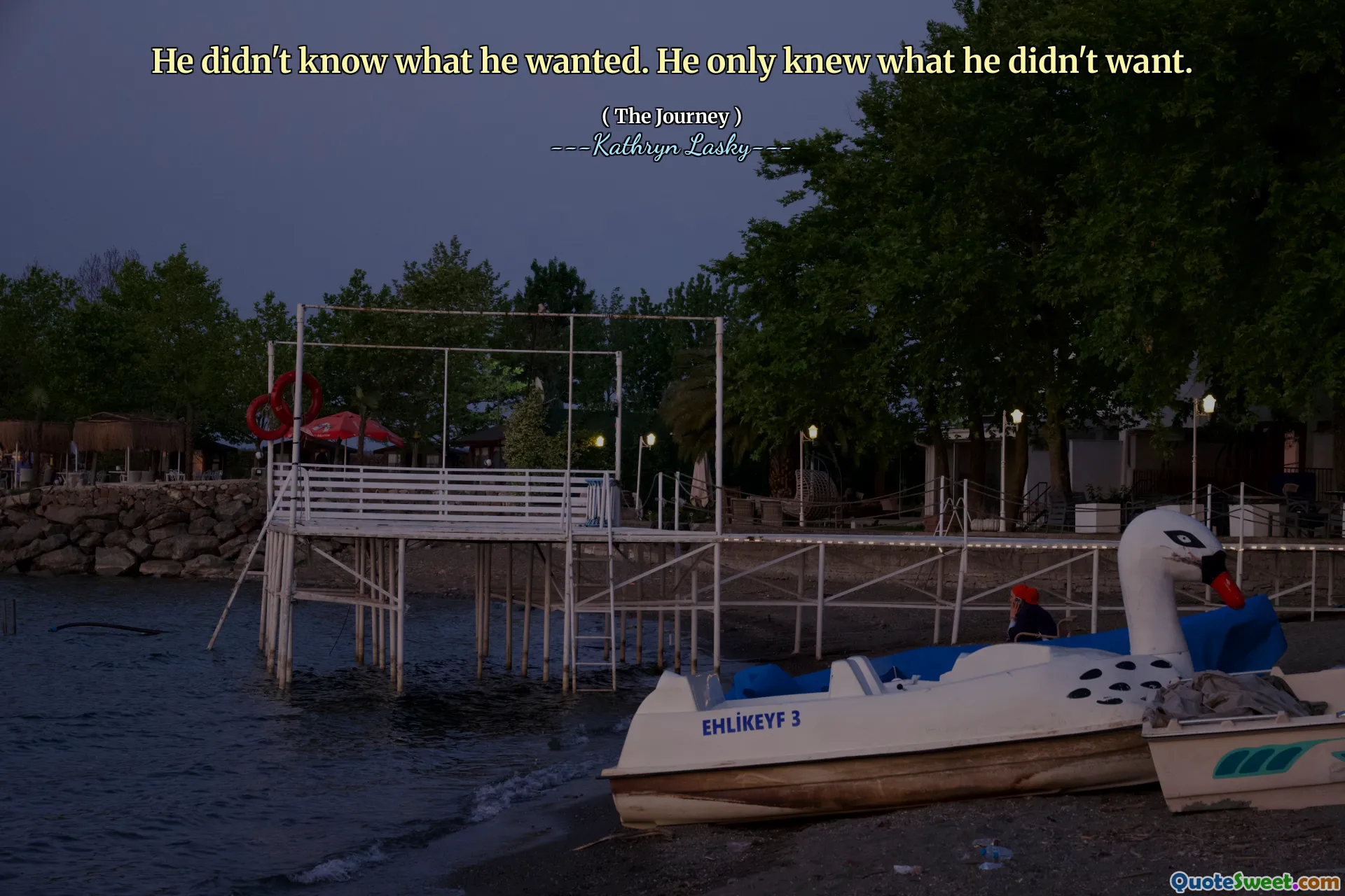 Il ne savait pas ce qu'il voulait. Il savait seulement ce qu'il ne voulait pas.