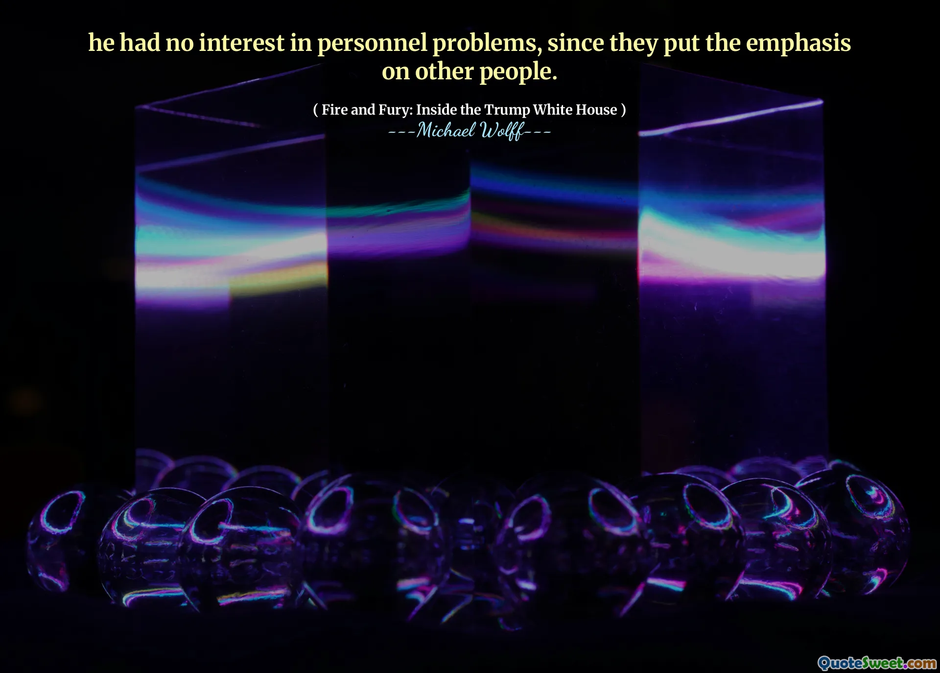 he had no interest in personnel problems, since they put the emphasis on other people.