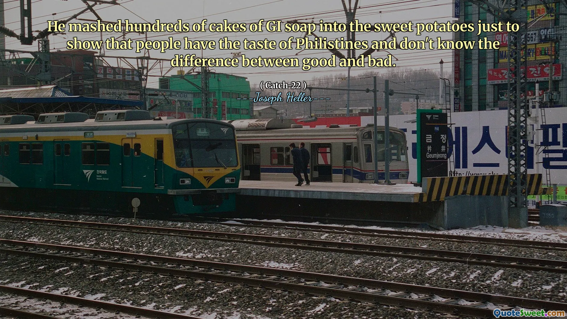 მან ასობით ნამცხვარი GI საპნის ტკბილ კარტოფილში შეიტანა მხოლოდ იმის დასადგენად, რომ ხალხს აქვს ფილისტინების გემო და არ იცის განსხვავება სიკეთესა და ცუდს შორის.