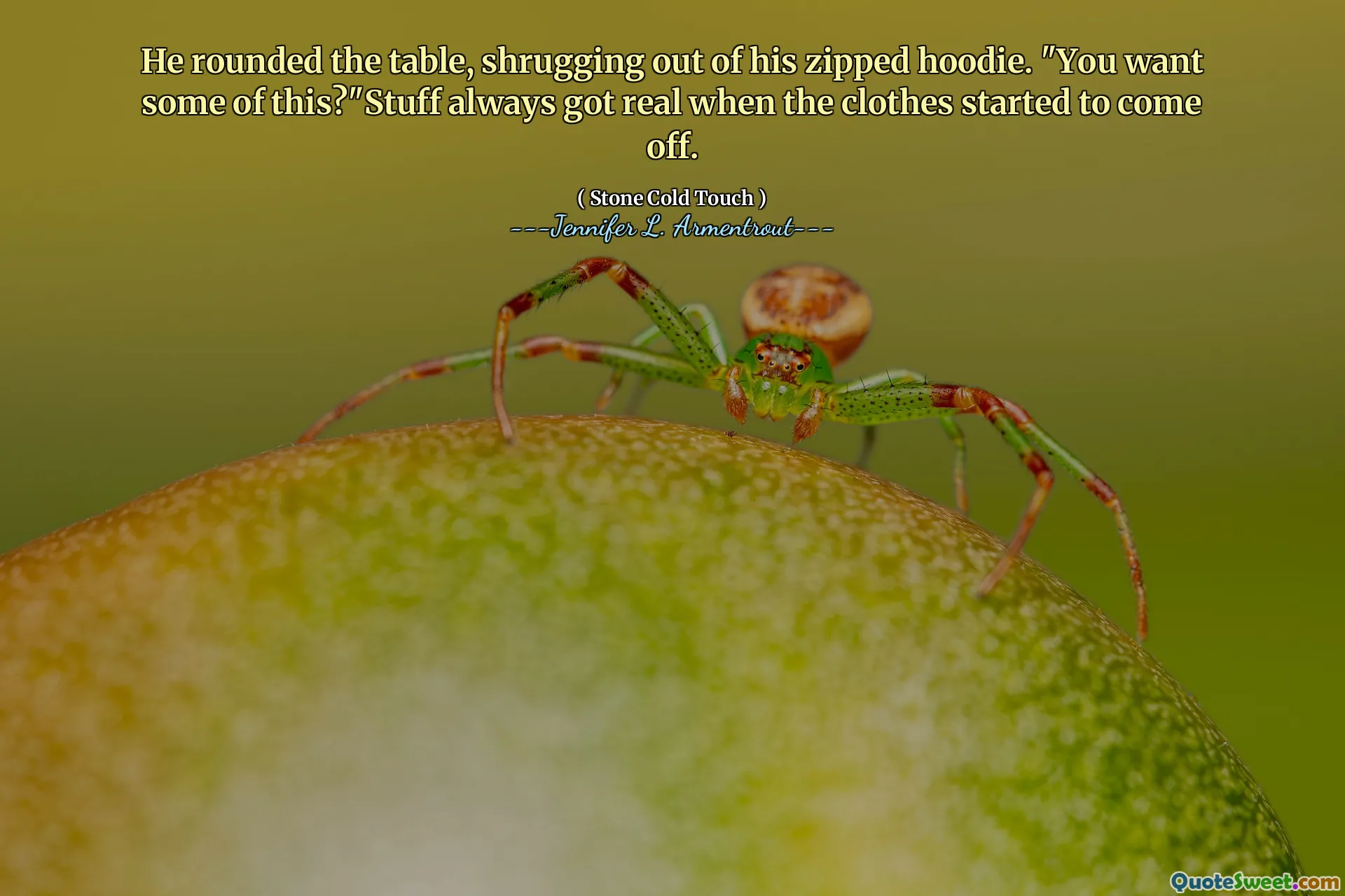 He rounded the table, shrugging out of his zipped hoodie. "You want some of this?"Stuff always got real when the clothes started to come off.