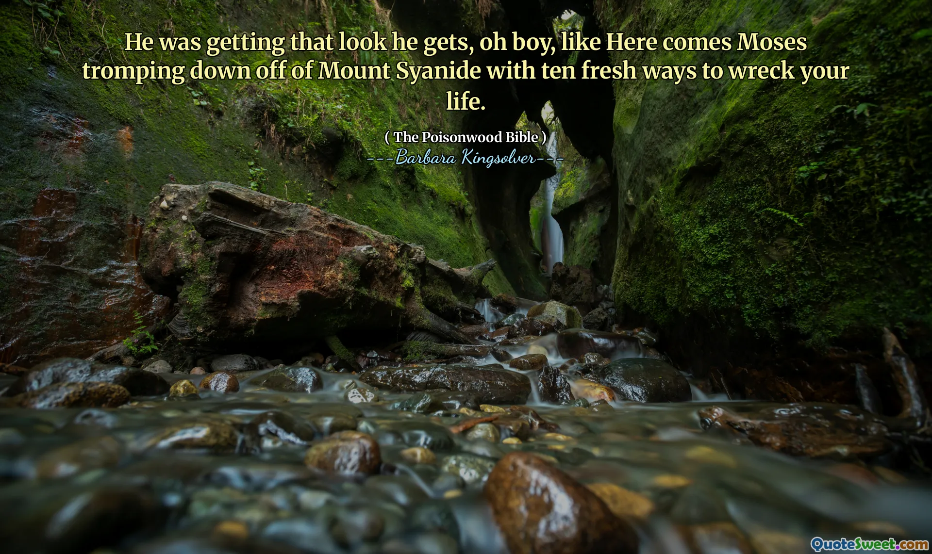 Er bekam diesen Look, den er bekommt, oh Junge, wie hier kommt Moses von Mount Syanide mit zehn neuen Wegen, um Ihr Leben zu zerstören.