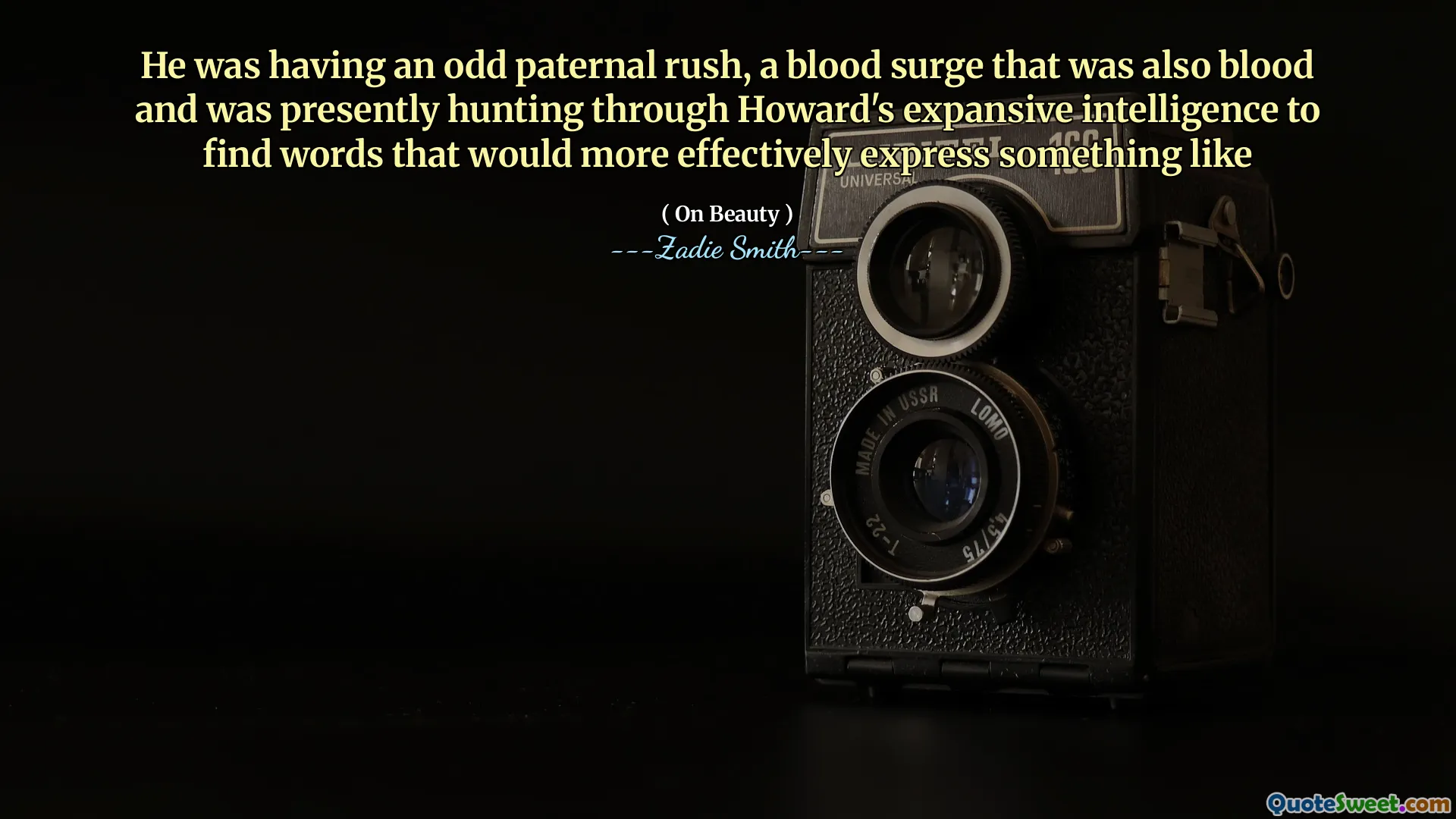 He was having an odd paternal rush, a blood surge that was also blood and was presently hunting through Howard's expansive intelligence to find words that would more effectively express something like