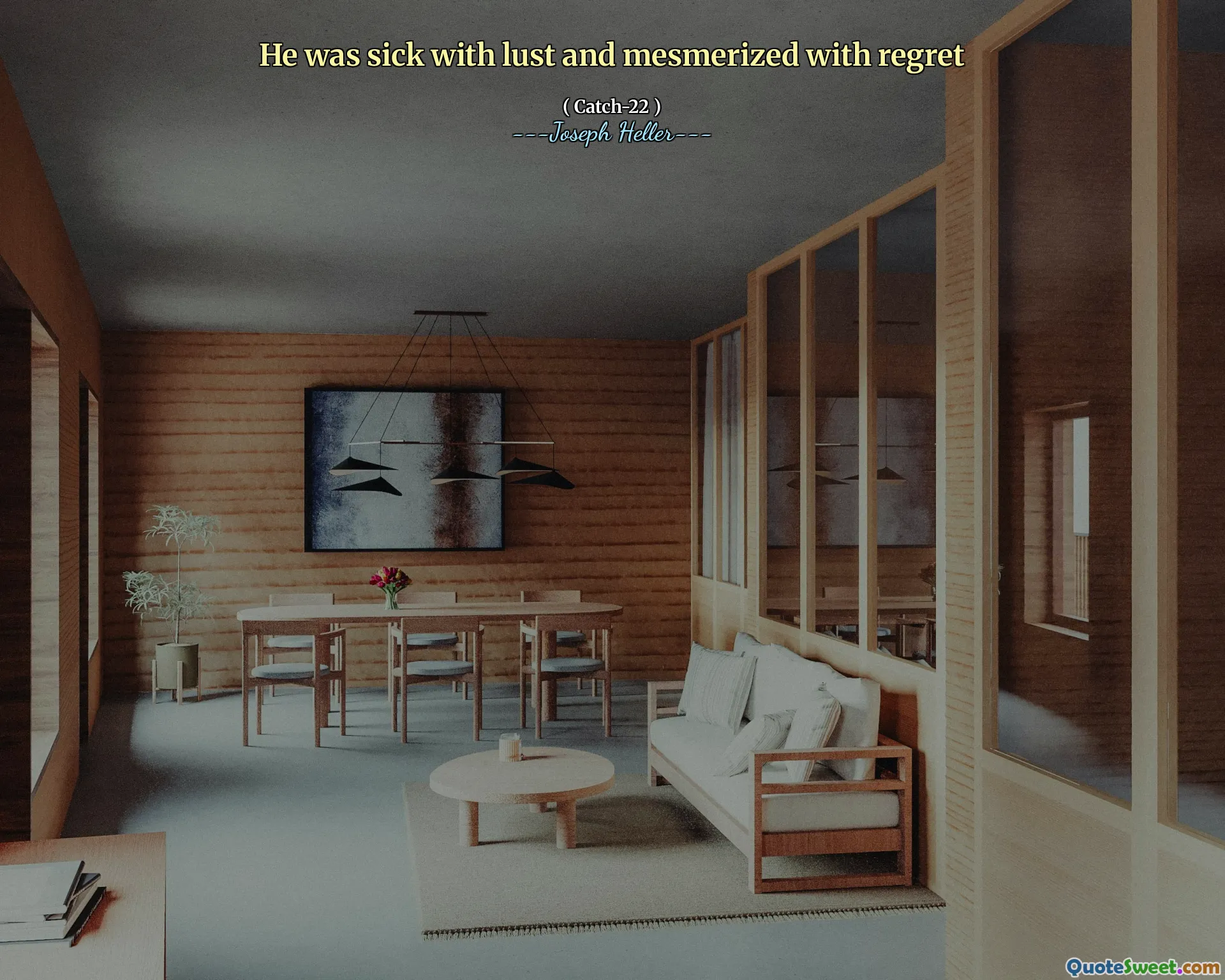 Han var syk av begjær og fascinert av anger