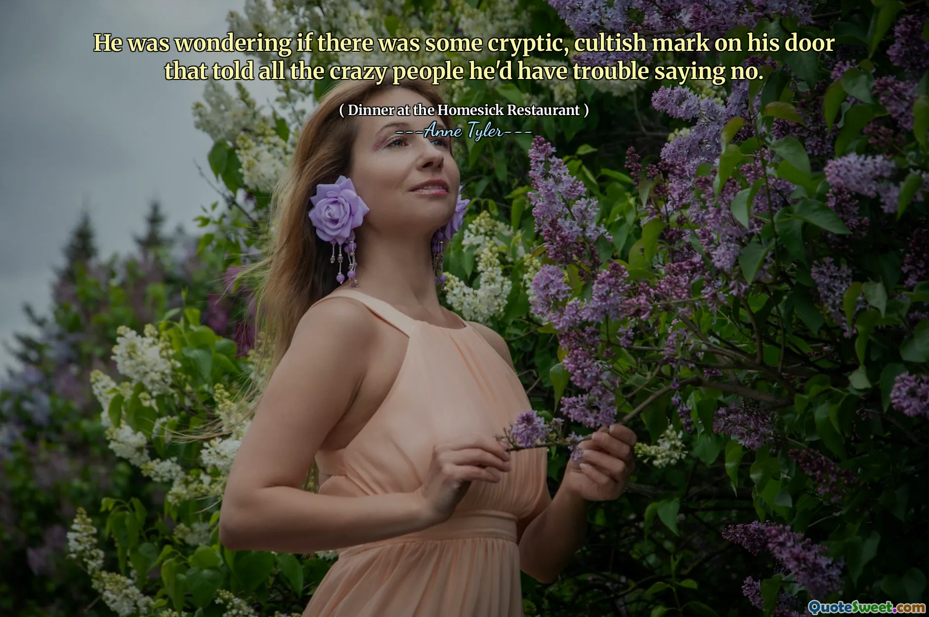 He was wondering if there was some cryptic, cultish mark on his door that told all the crazy people he'd have trouble saying no.