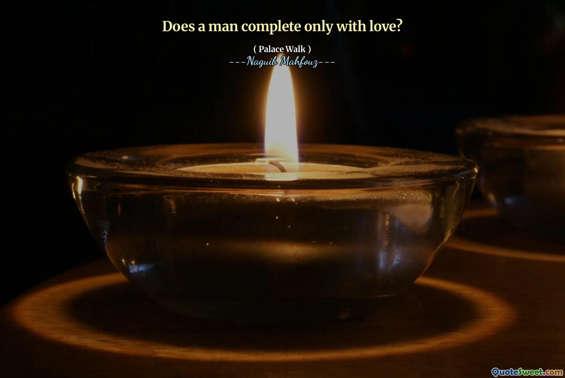 هل يكمل الرجل فقط بالحب؟