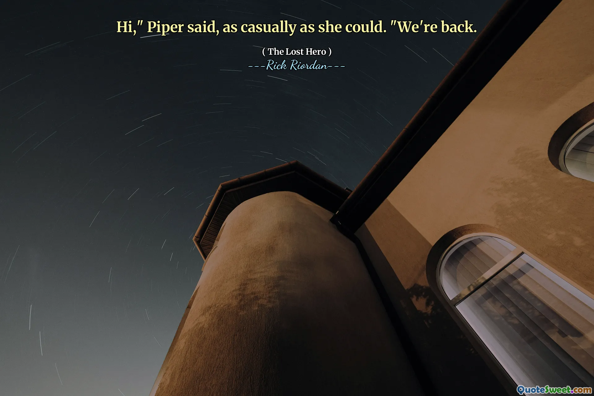 Hi," Piper said, as casually as she could. "We're back.