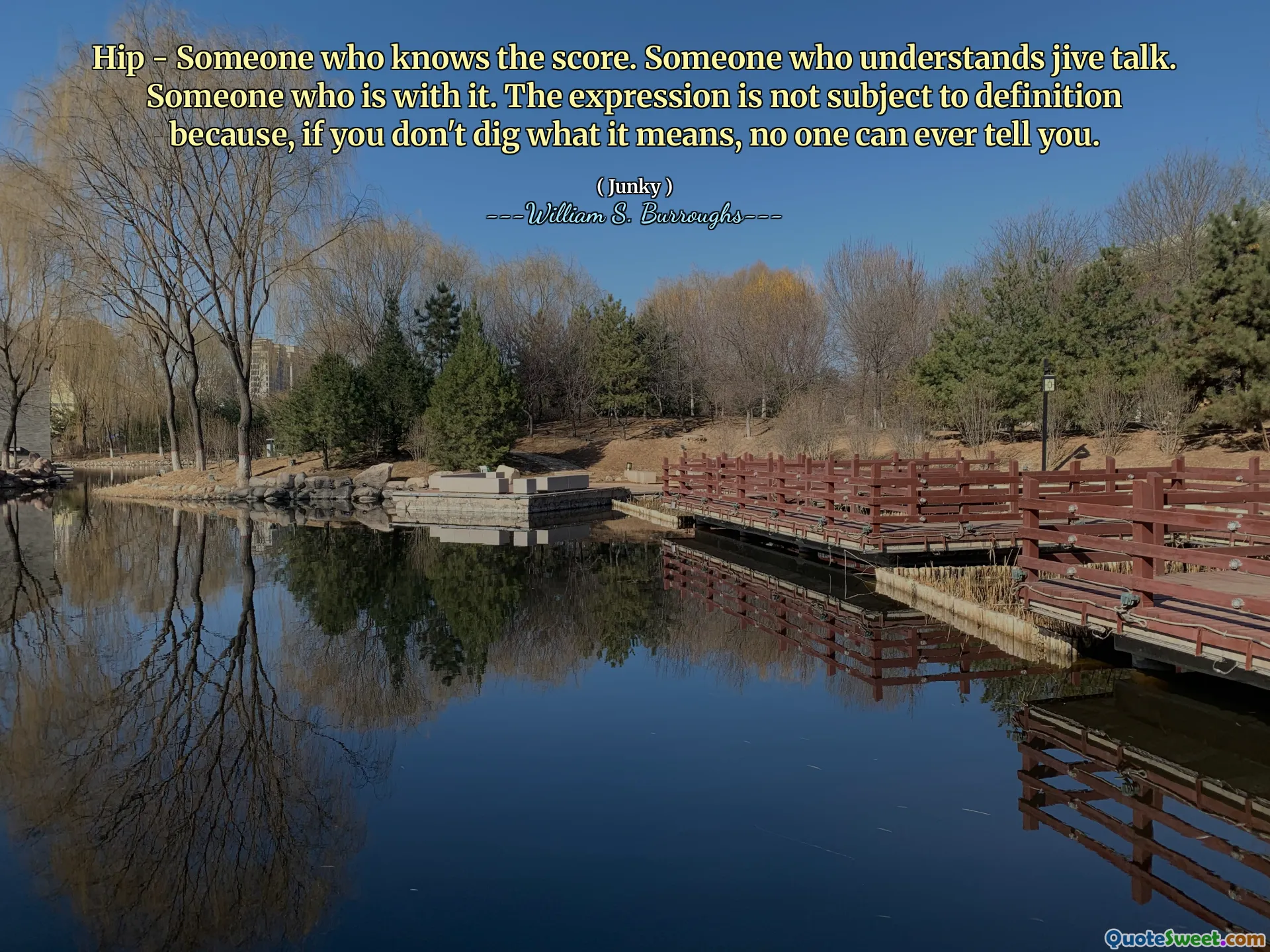 HIP - noen som kjenner poengsummen. Noen som forstår Jive -snakk. Noen som er med det. Uttrykket er ikke gjenstand for definisjon fordi, hvis du ikke graver hva det betyr, ingen noen gang kan fortelle deg.