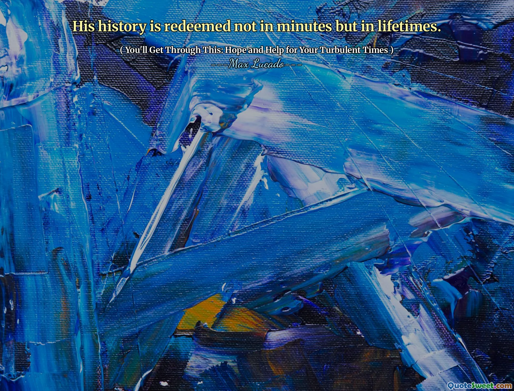 His history is redeemed not in minutes but in lifetimes.