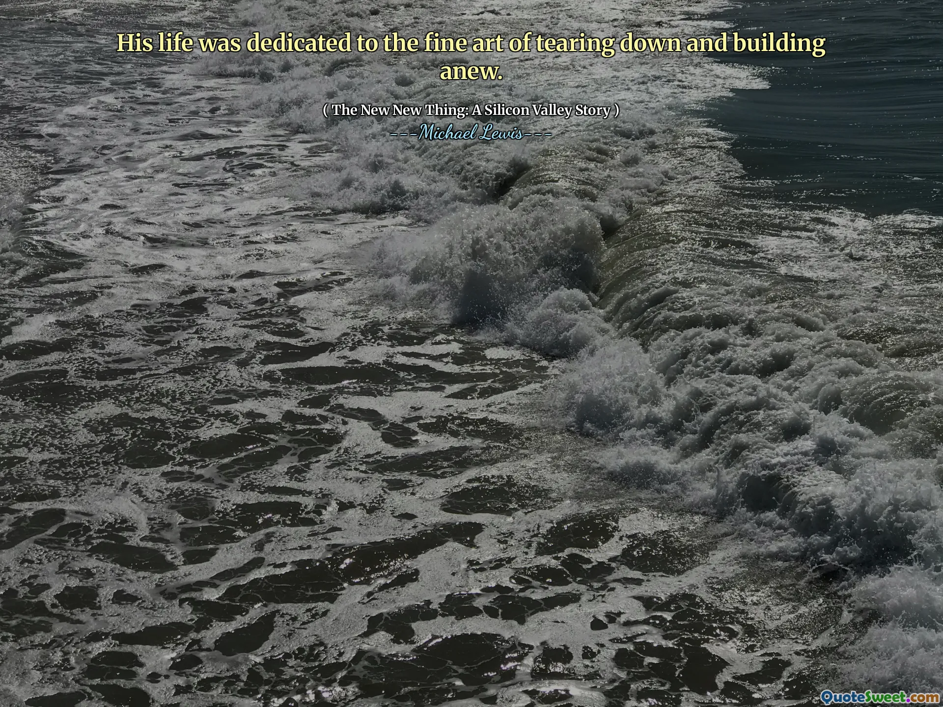 Jeho život byl zasvěcen výtvarnému umění trhání a budování znovu.