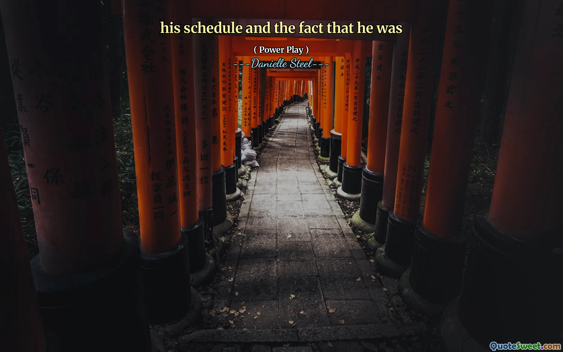 his schedule and the fact that he was