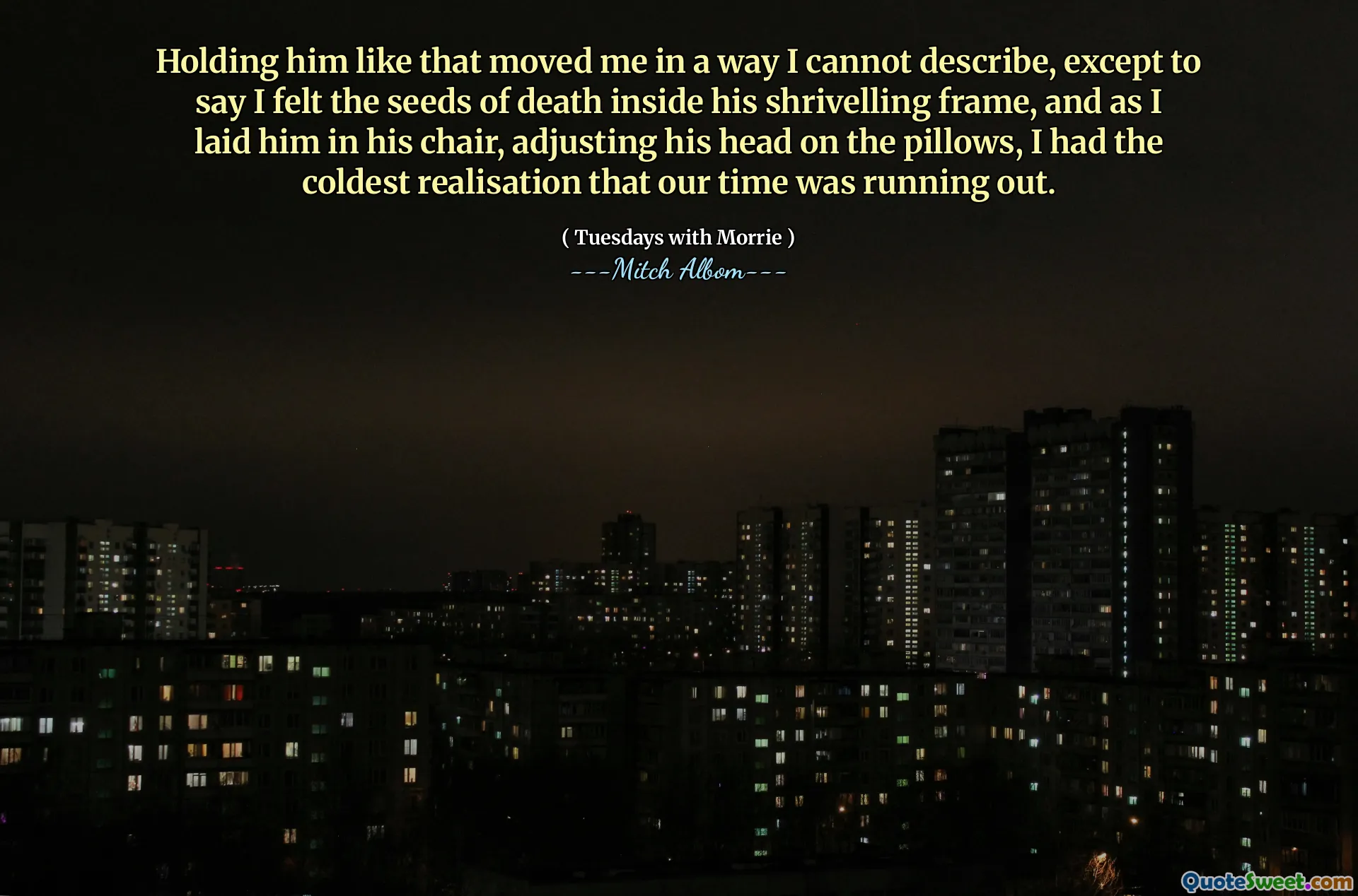 حمله هكذا دفعني بطريقة لا أستطيع أن أصفها ، باستثناء أن أقول إنني شعرت ببذور الموت داخل إطاره الشديد ، وعندما وضعته على كرسيه ، وضبط رأسه على الوسائد ، كان لدي أبرد إدراك بأننا كان الوقت ينفد.