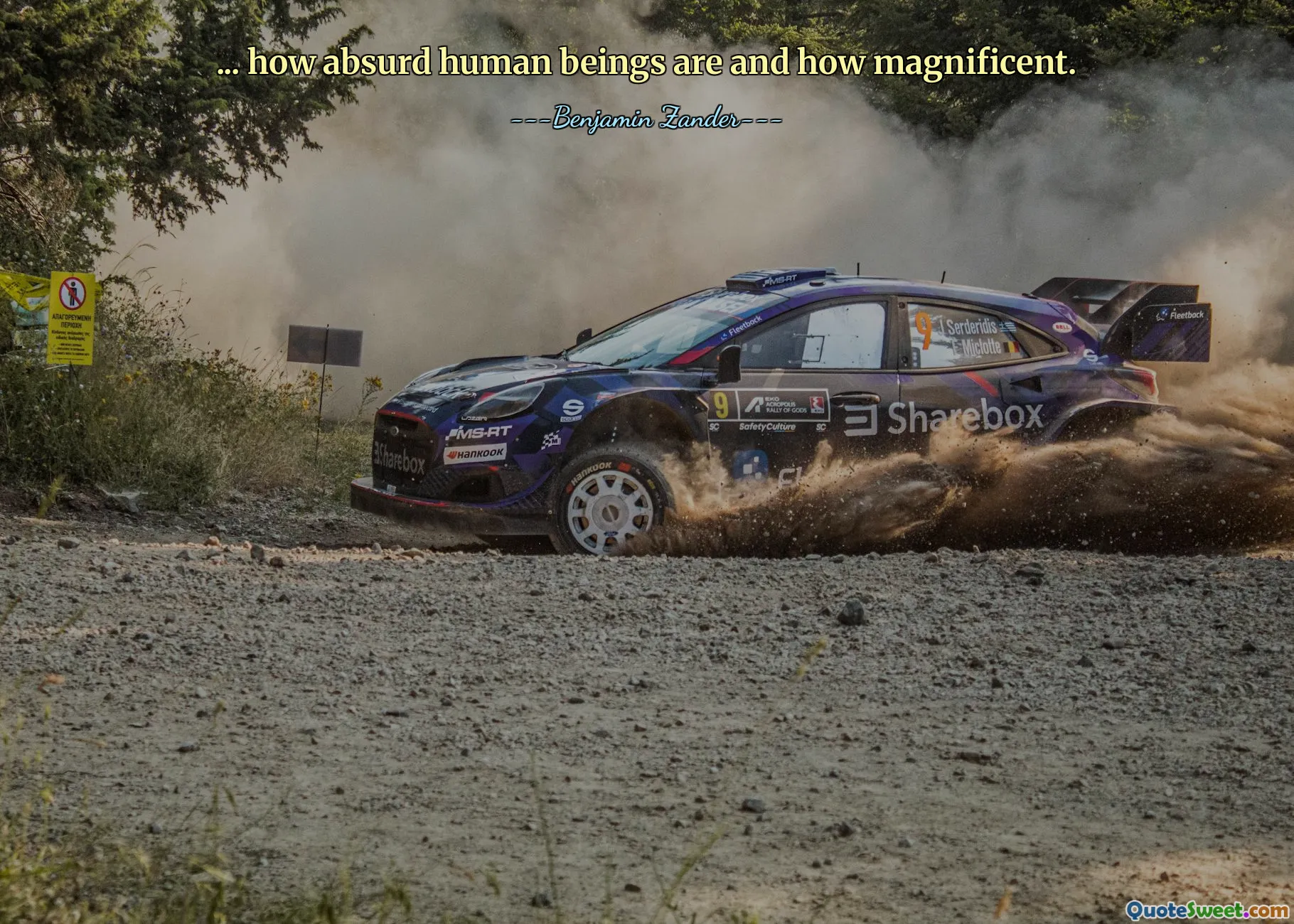 ... how absurd human beings are and how magnificent.