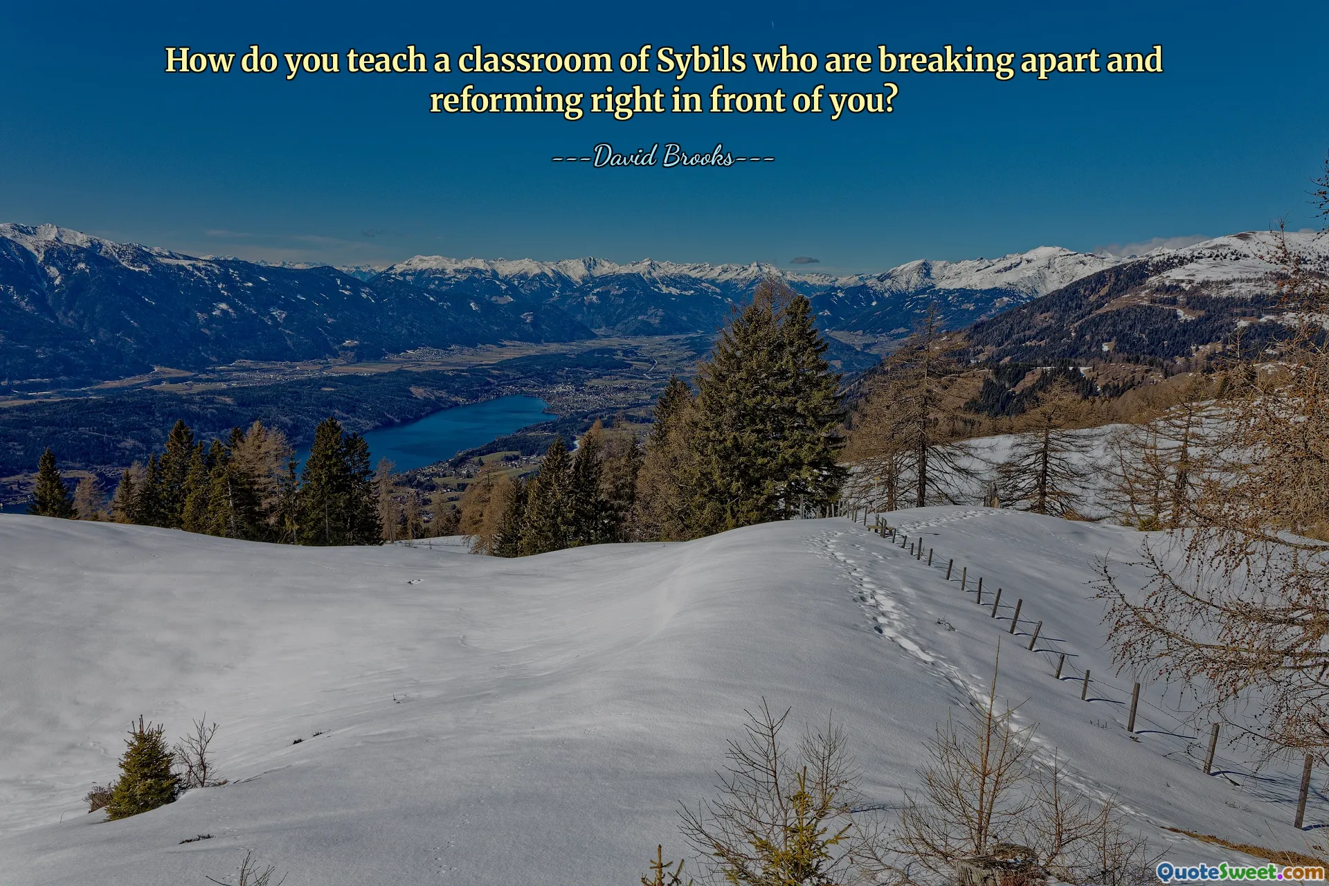 How do you teach a classroom of Sybils who are breaking apart and reforming right in front of you?