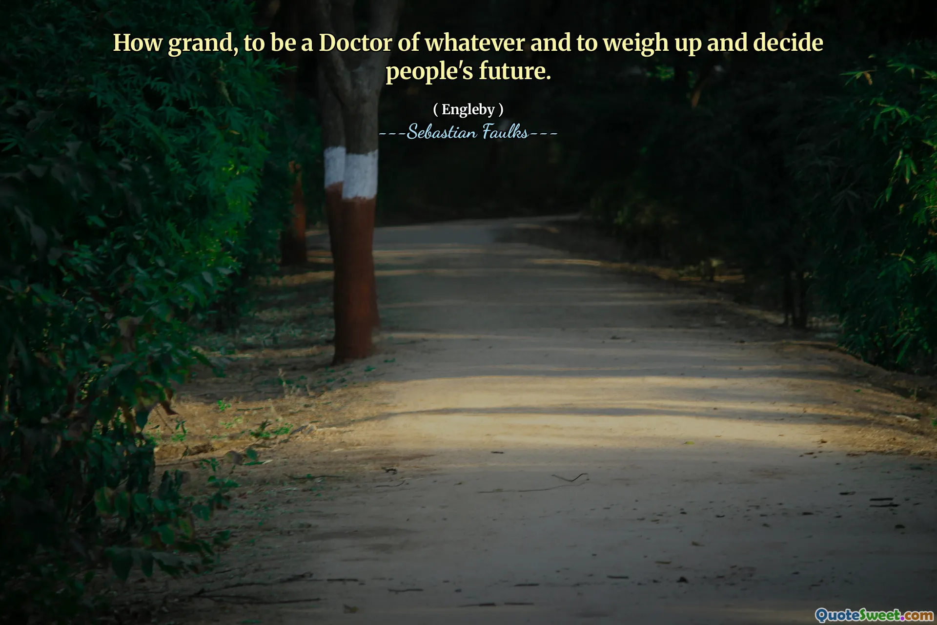 Qué grandioso, ser médico de lo que sea y sopesar y decidir el futuro de las personas.