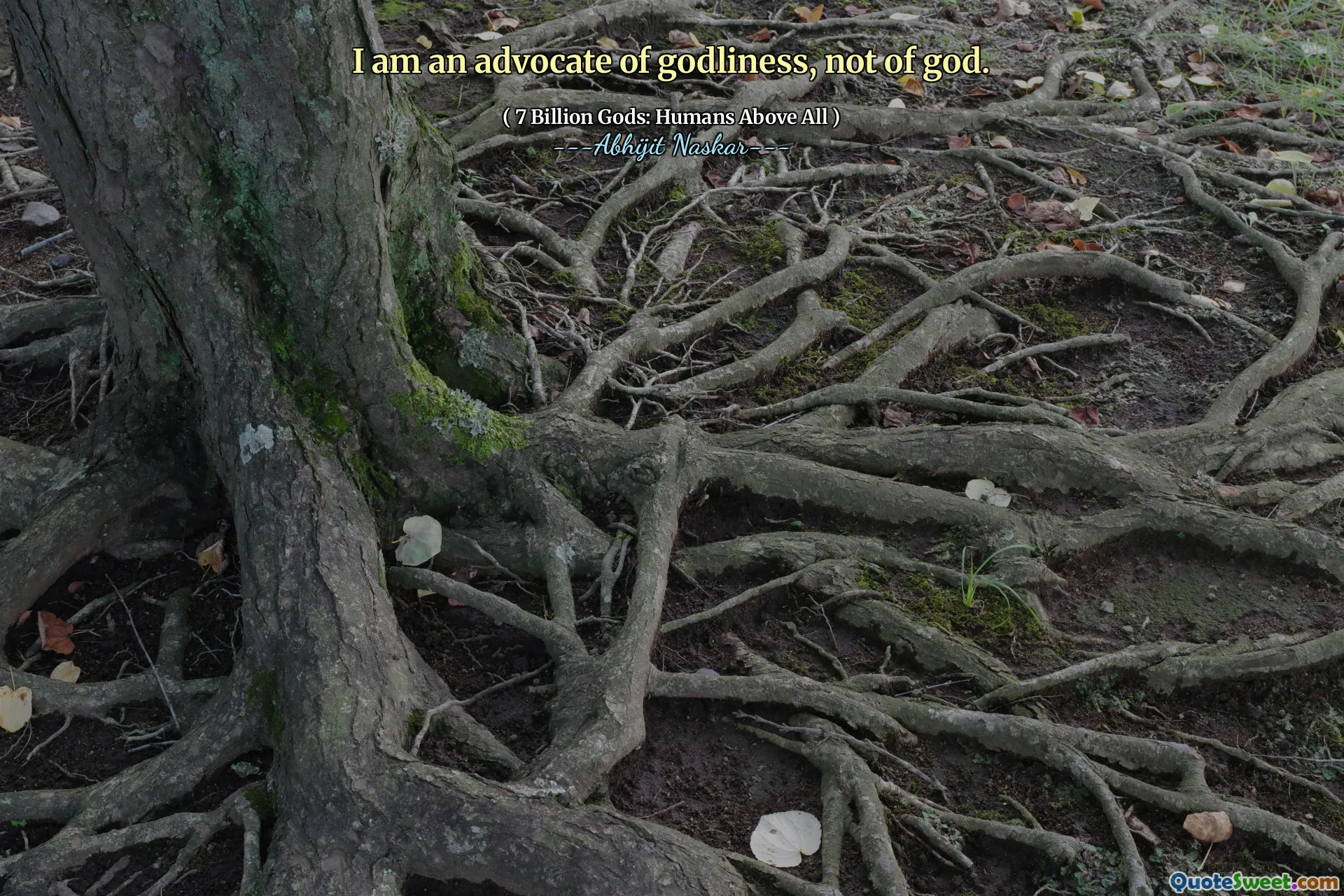 I am an advocate of godliness, not of god.