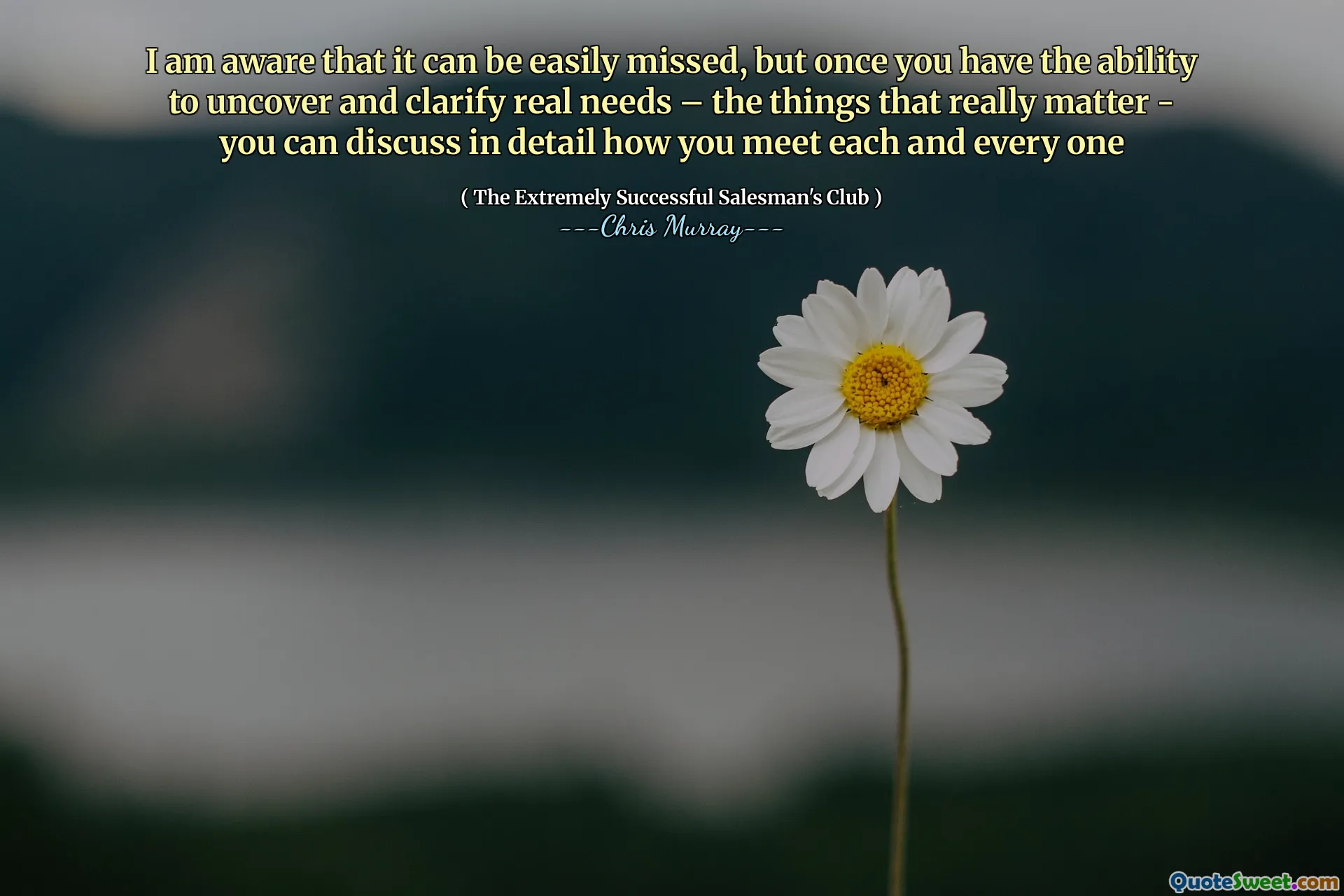 मुझे पता है कि इसे आसानी से याद किया जा सकता है, लेकिन एक बार जब आप वास्तविक जरूरतों को उजागर करने और स्पष्ट करने की क्षमता रखते हैं - तो वे चीजें जो वास्तव में मायने रखती हैं - आप विस्तार से चर्चा कर सकते हैं कि आप प्रत्येक और हर एक से कैसे मिलते हैं