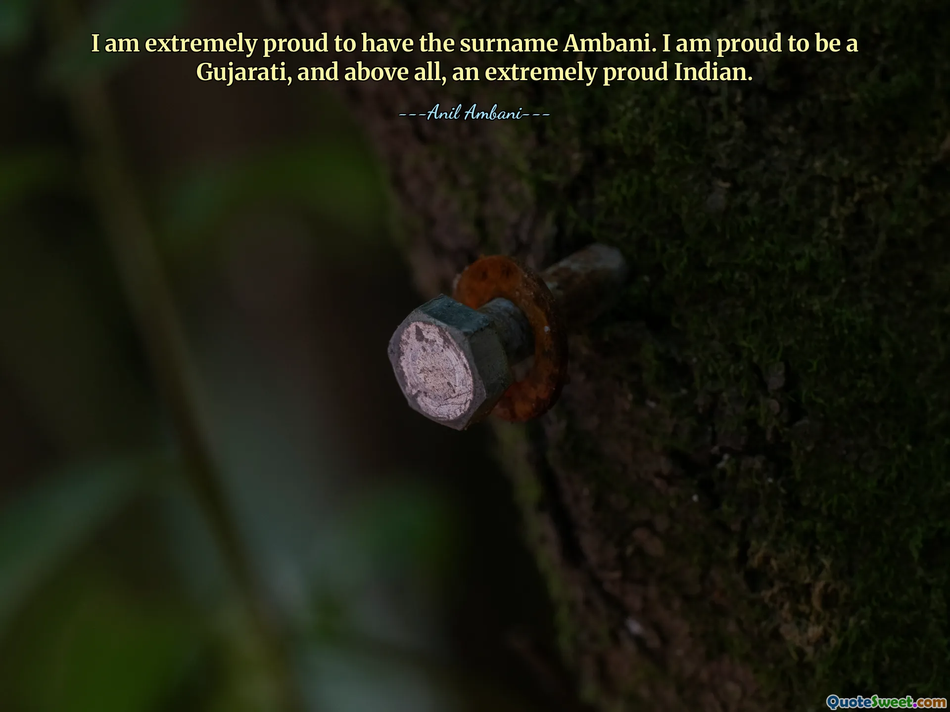 I am extremely proud to have the surname Ambani. I am proud to be a Gujarati, and above all, an extremely proud Indian.