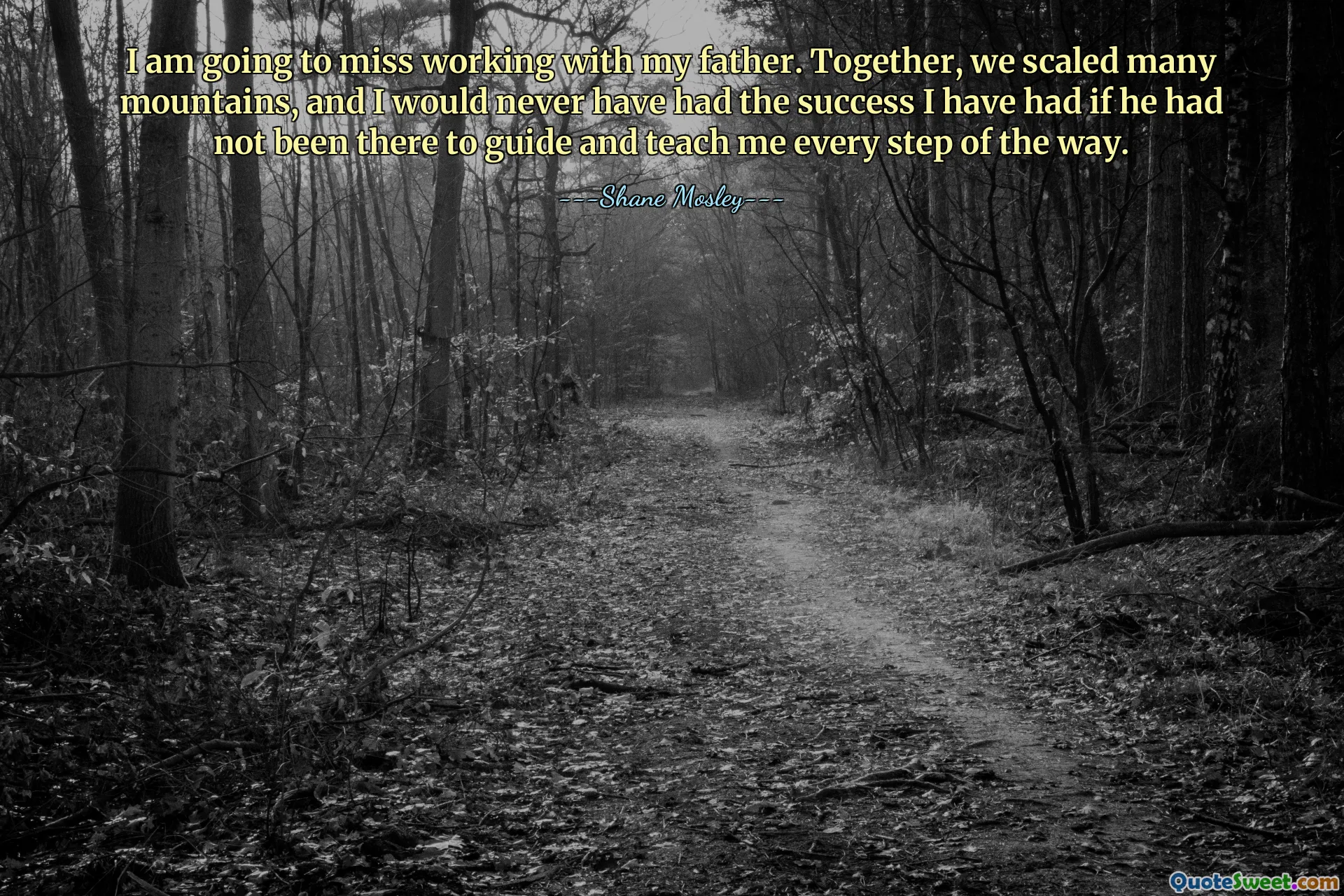 მამასთან მუშაობა მომენატრება. ჩვენ ერთად ბევრ მთას ავიარეთ და ვერასოდეს მივიღებდი იმ წარმატებას, რაც მივიღე, ის რომ არ ყოფილიყო, ყოველი ნაბიჯის ნაბიჯზე მეხელმძღვანელა და მესწავლა.