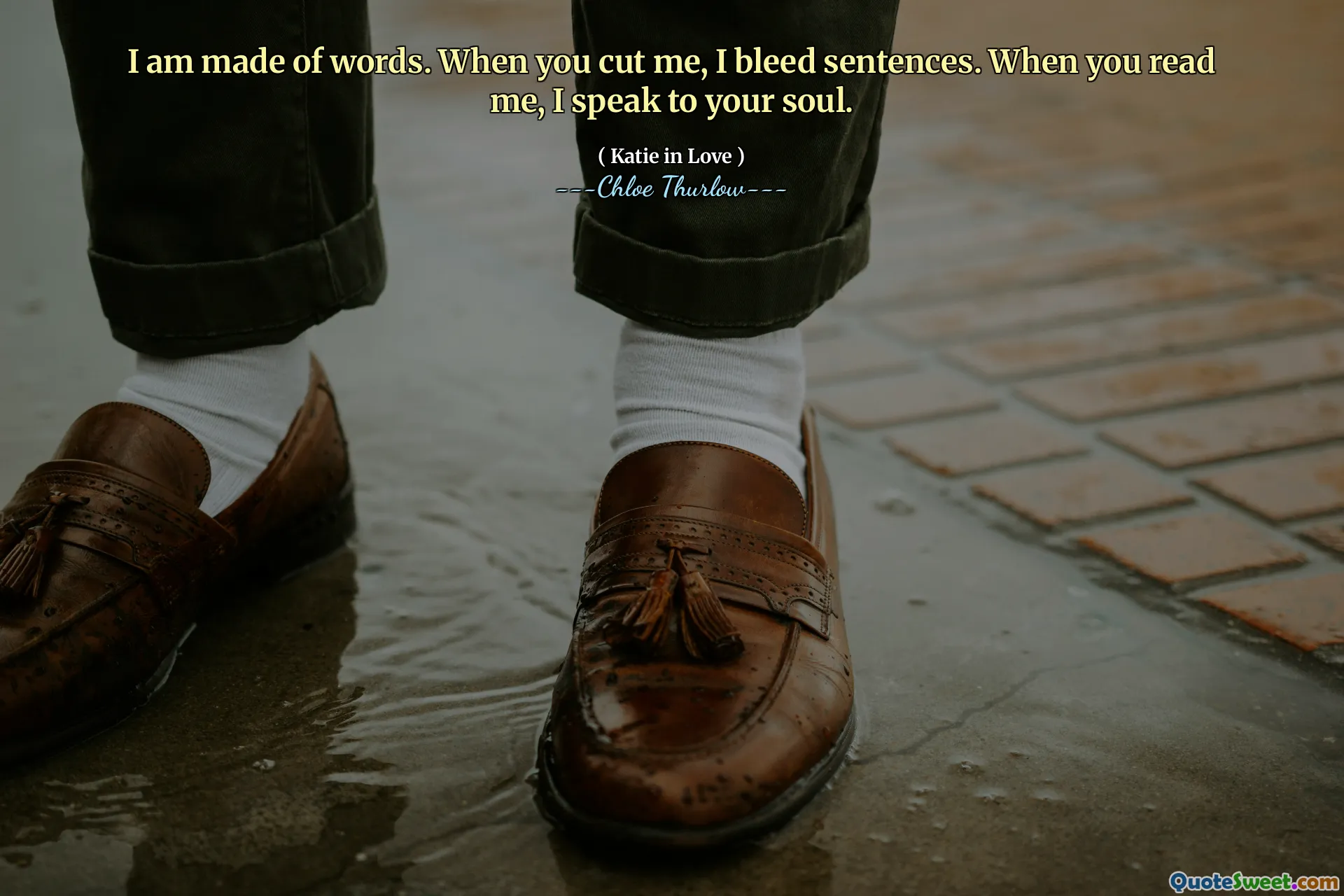 I am made of words. When you cut me, I bleed sentences. When you read me, I speak to your soul.
