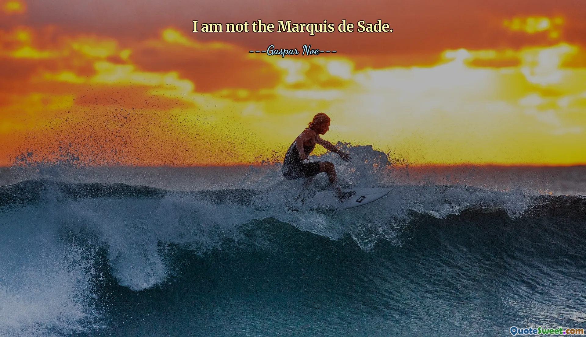 I am not the Marquis de Sade.
