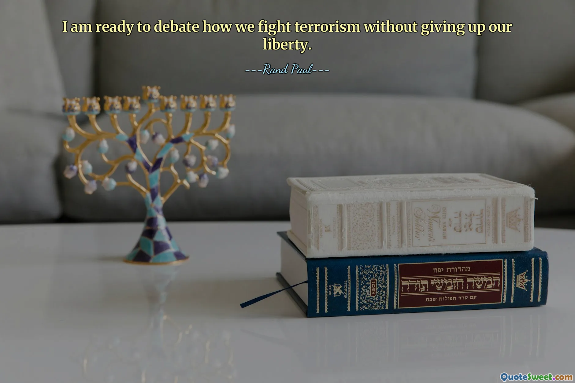 I am ready to debate how we fight terrorism without giving up our liberty.