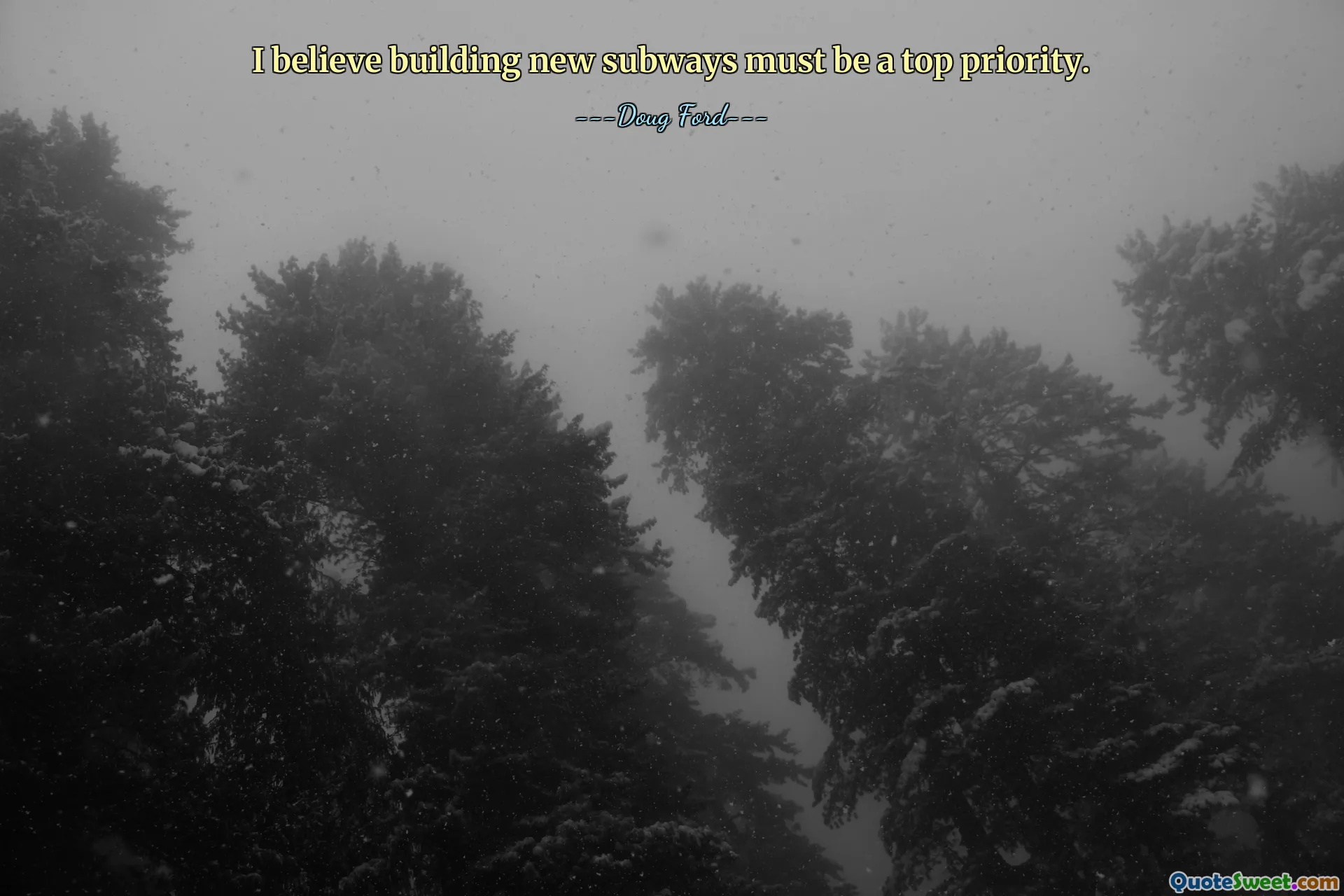 I believe building new subways must be a top priority.