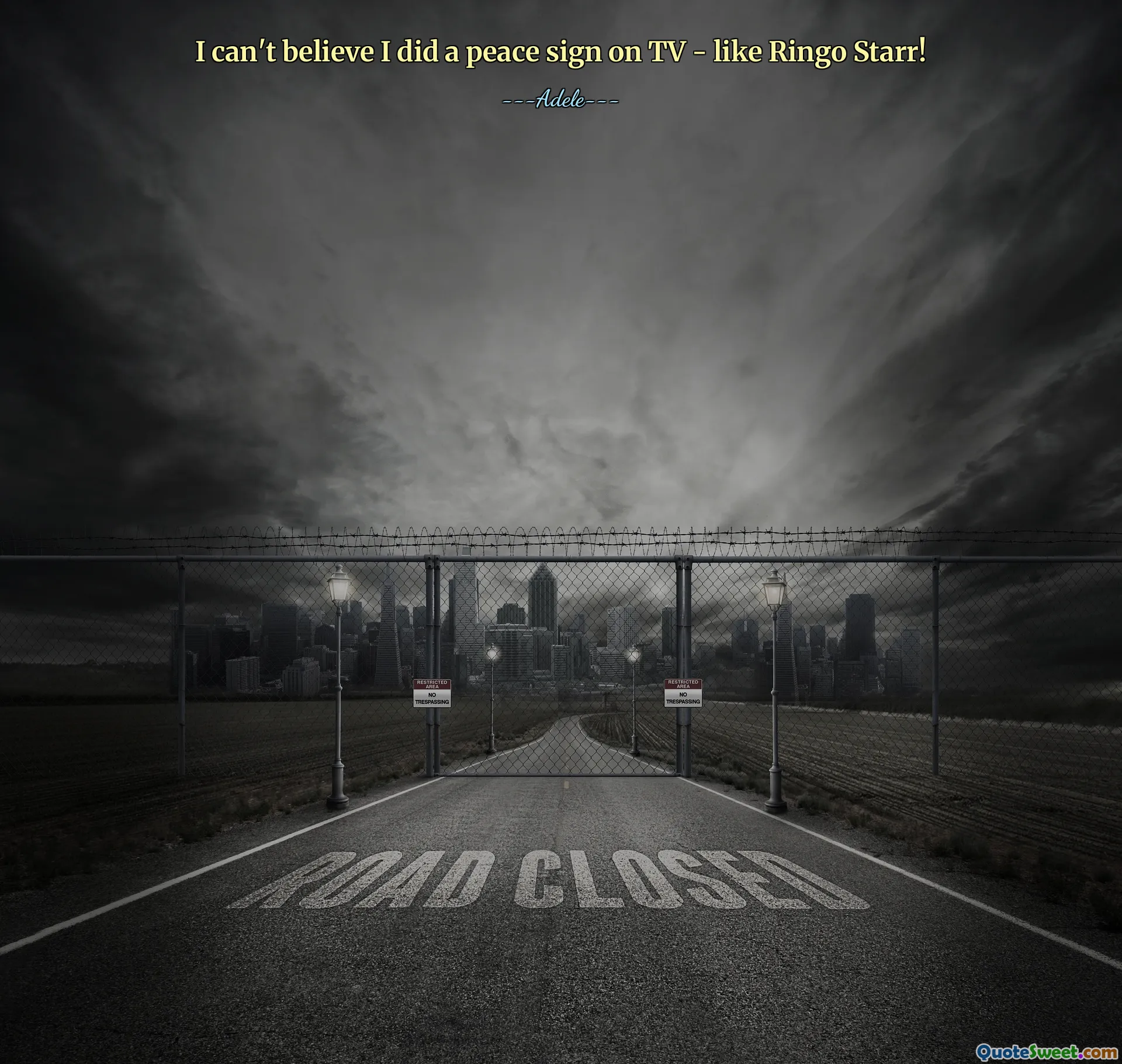 Ich kann nicht glauben, dass ich im Fernsehen ein Friedenszeichen gemacht habe – wie Ringo Starr!