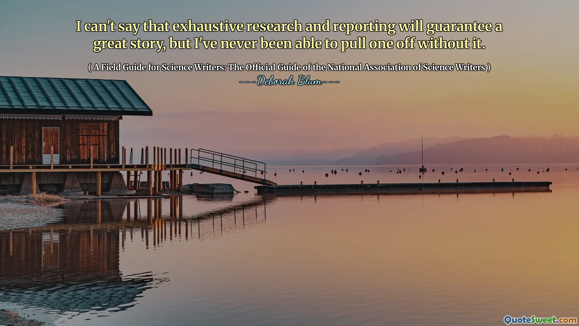 I can't say that exhaustive research and reporting will guarantee a great story, but I've never been able to pull one off without it.