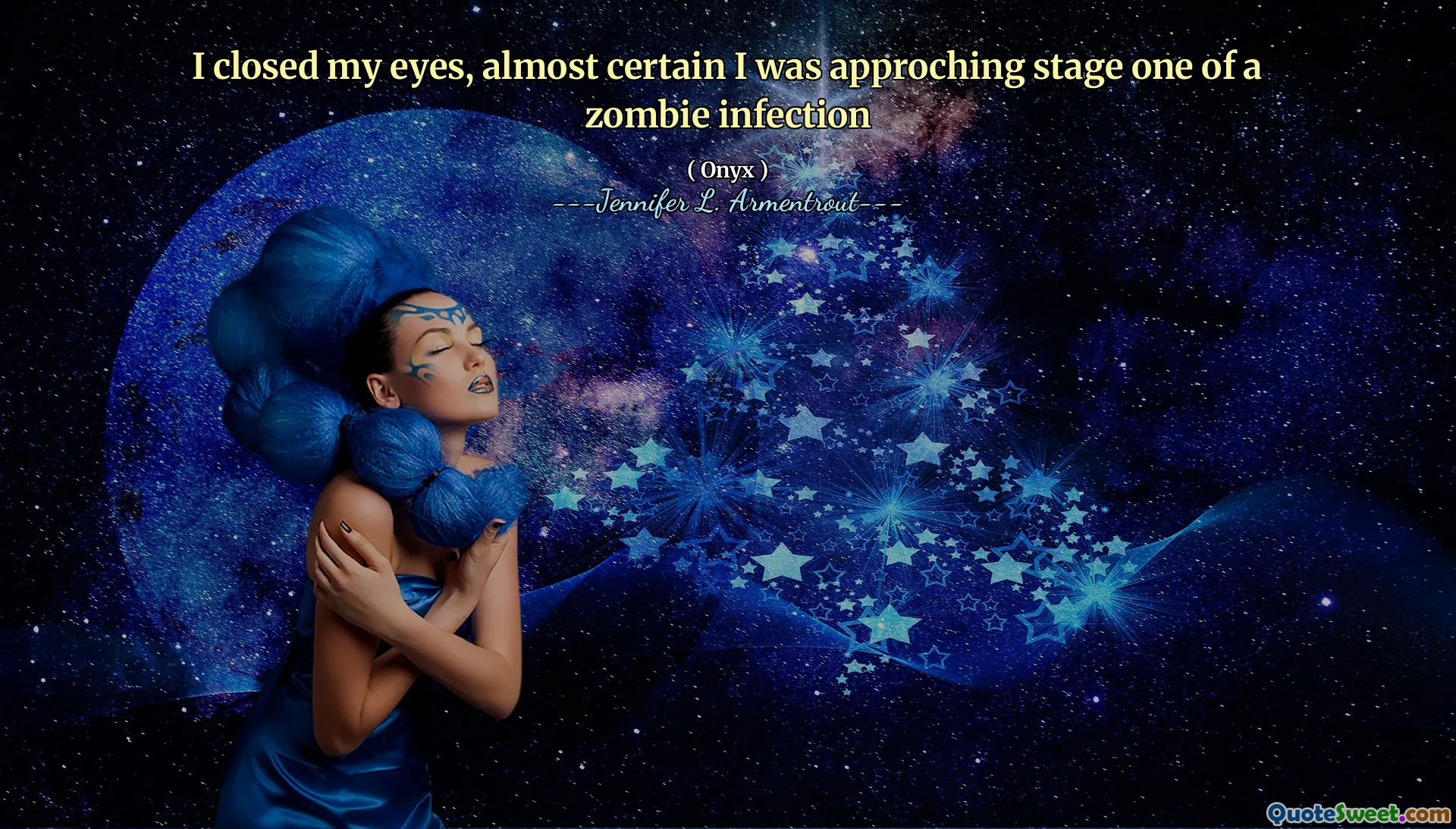 I closed my eyes, almost certain I was approching stage one of a zombie infection