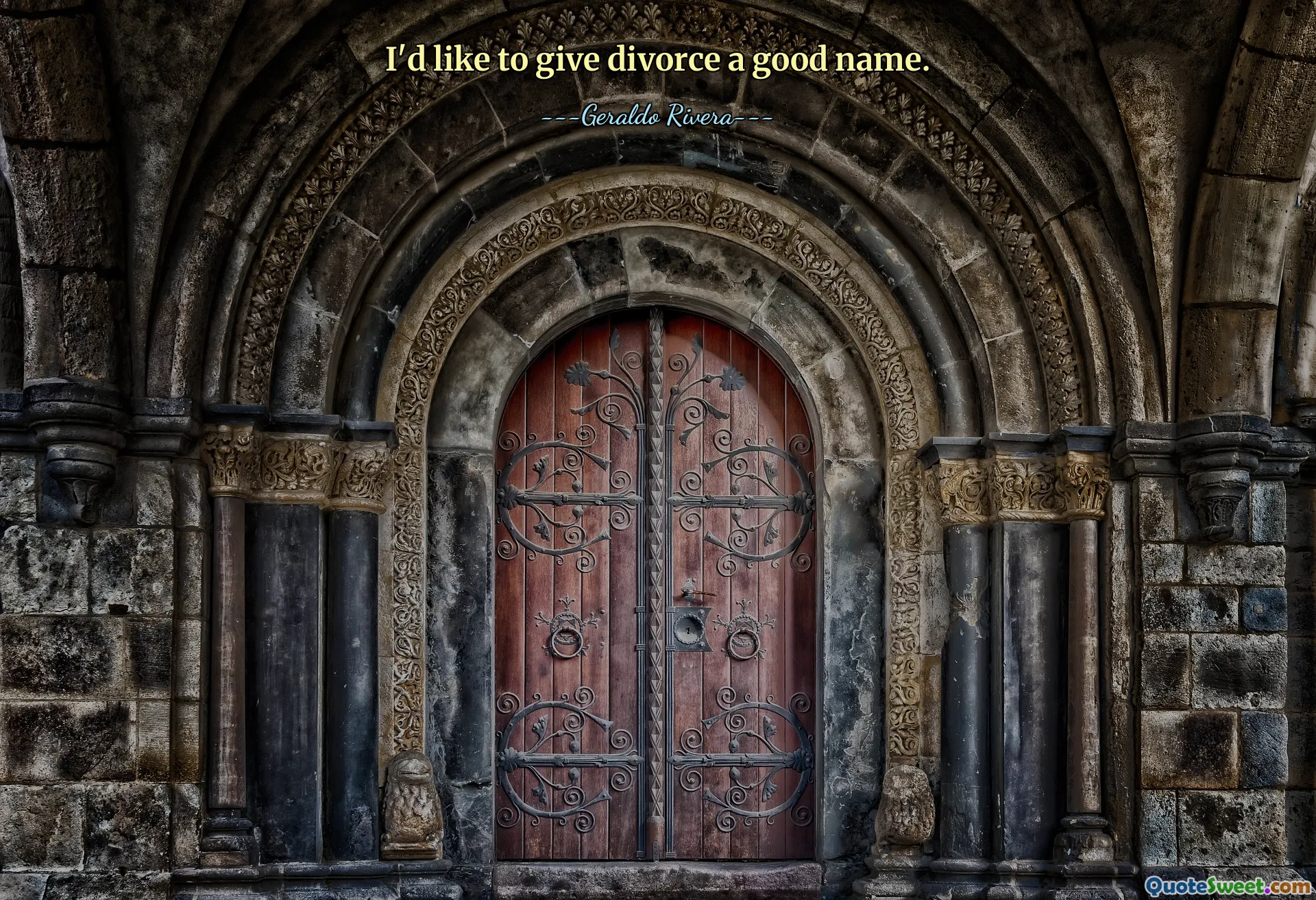 I'd like to give divorce a good name.