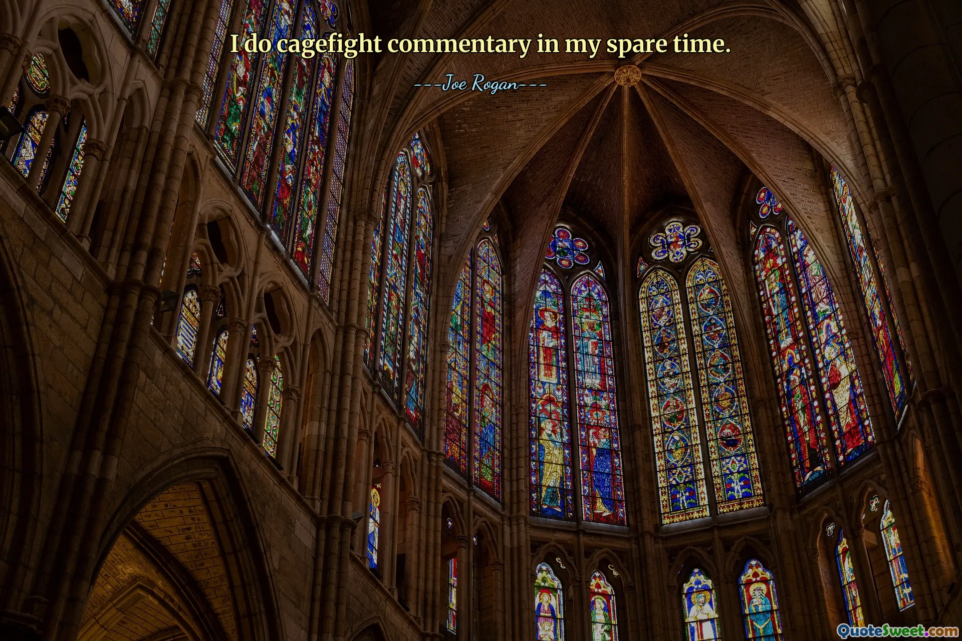 I do cagefight commentary in my spare time.