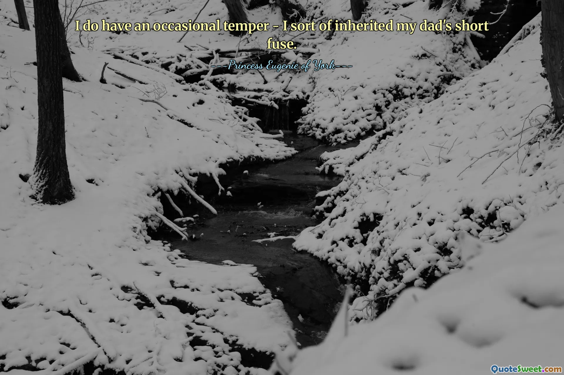 Tôi thỉnh thoảng có tính nóng nảy - tôi phần nào thừa hưởng tính cách nóng nảy của bố tôi.