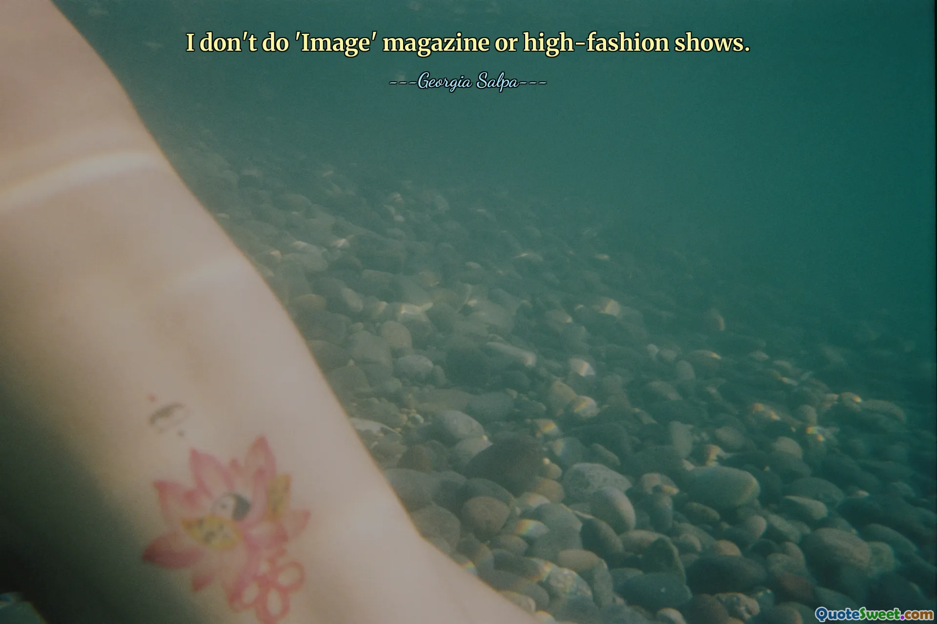 'Image' dergisi ya da defileler yapmıyorum.