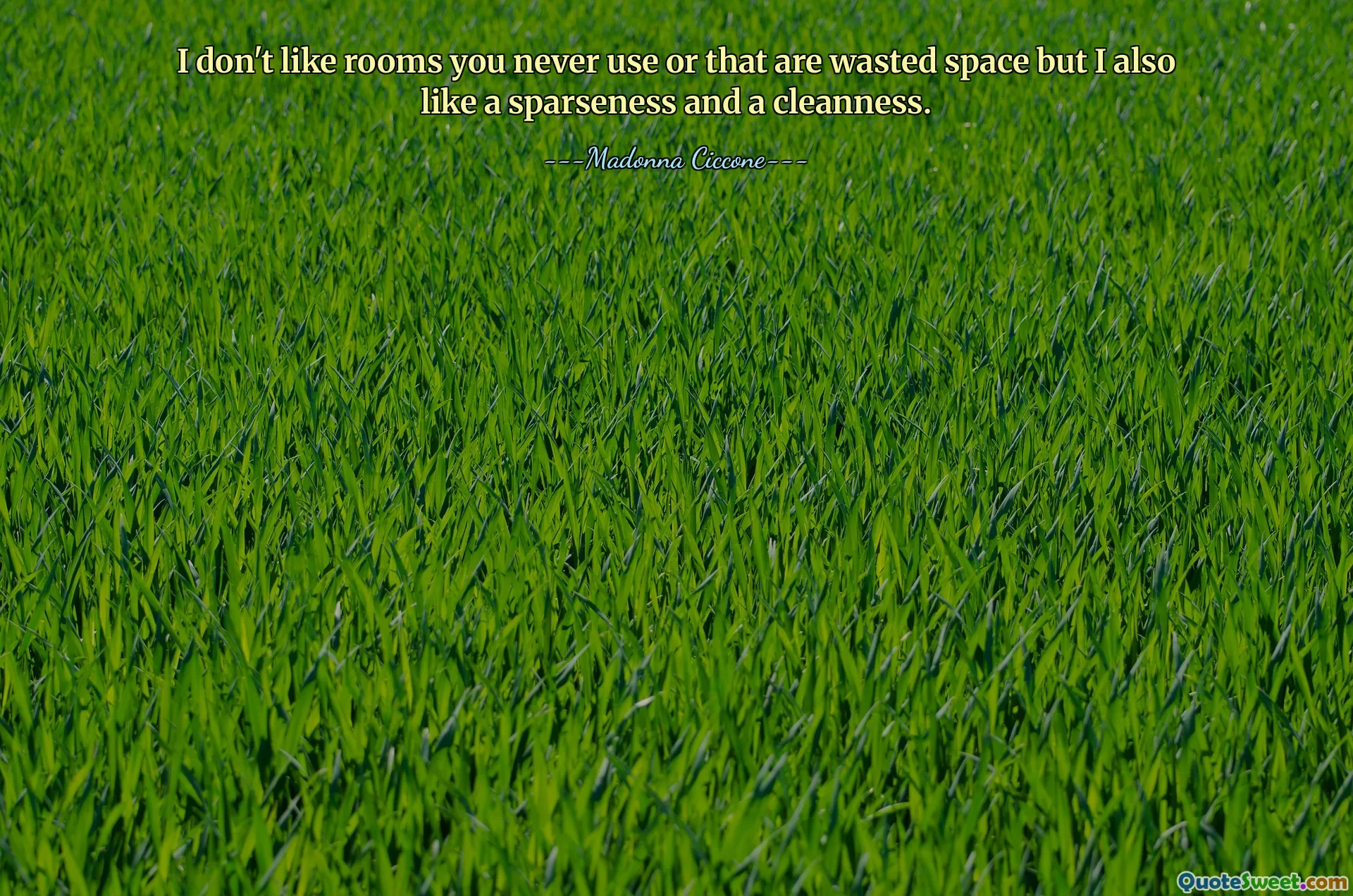 Nu-mi plac camerele pe care nu le folosești niciodată sau care sunt spațiu irosit, dar îmi place și o rarătate și o curățenie.