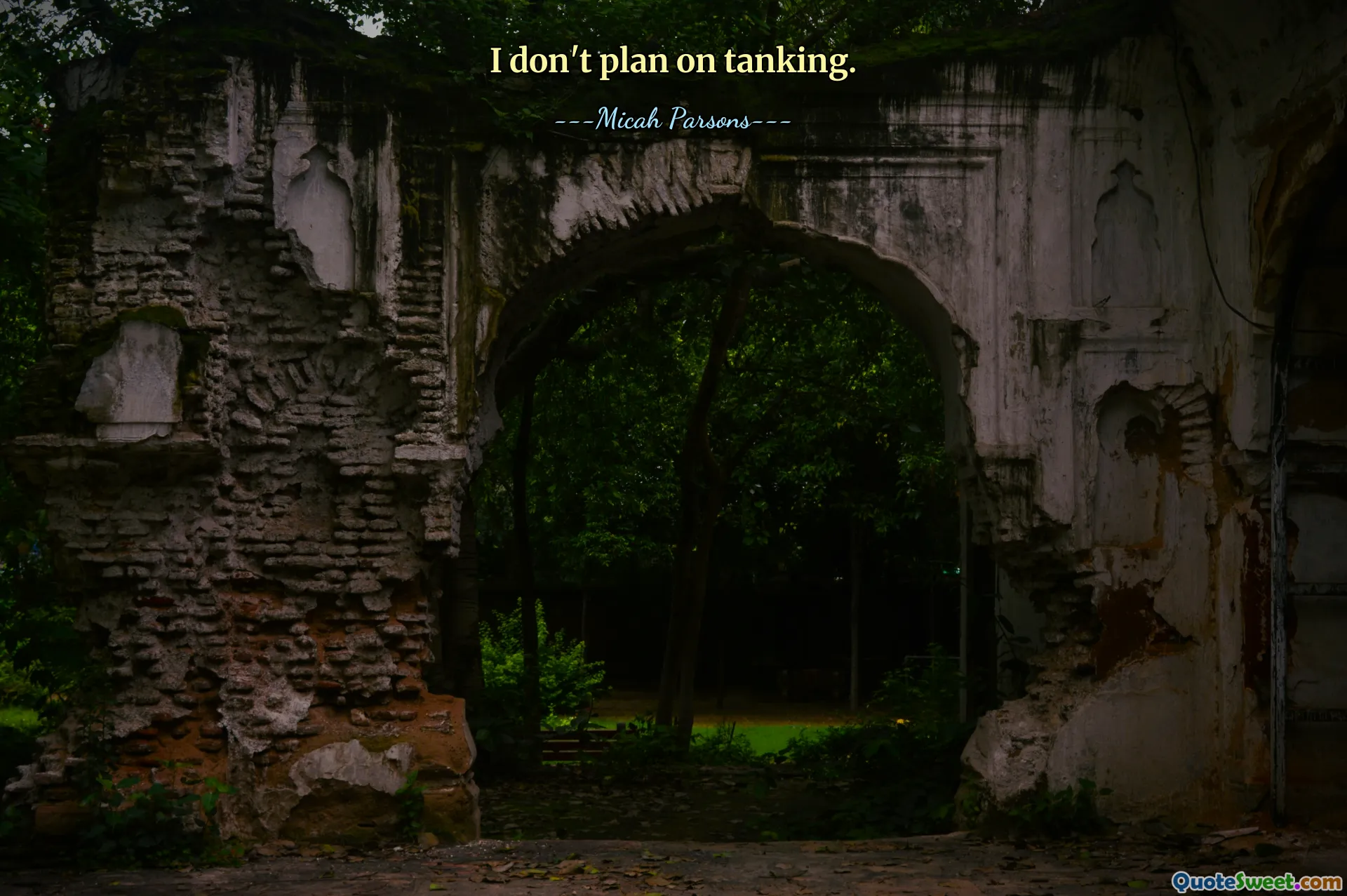 I don't plan on tanking.