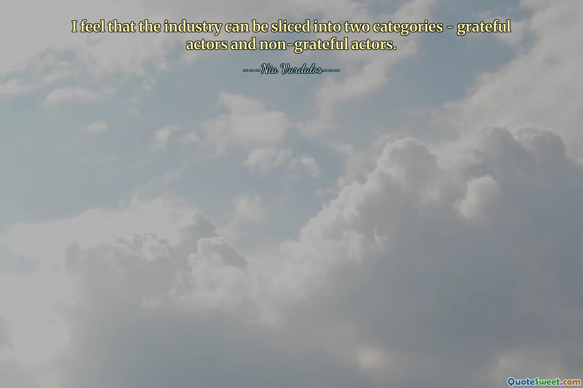 Jeg føler at bransjen kan deles inn i to kategorier – takknemlige aktører og ikke-takknemlige aktører.