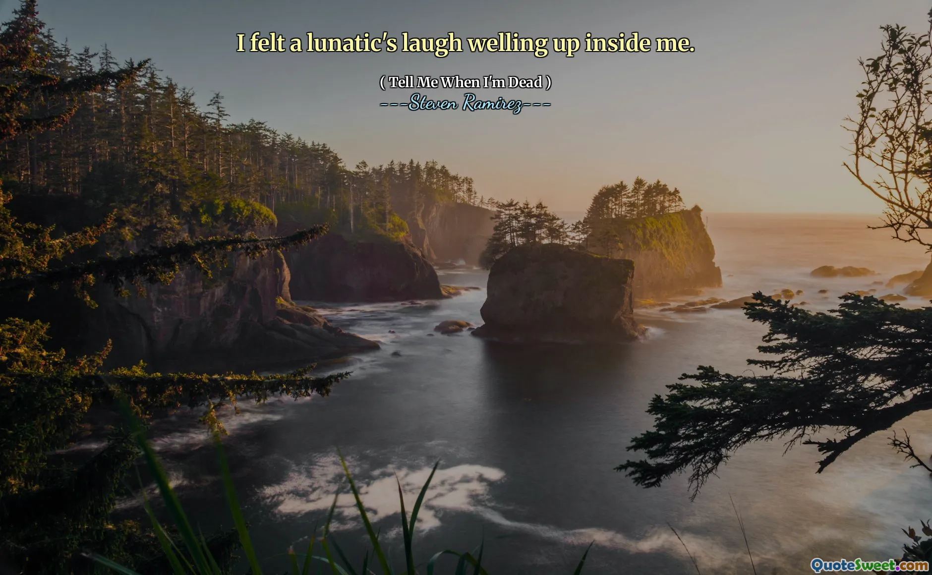 I felt a lunatic's laugh welling up inside me.