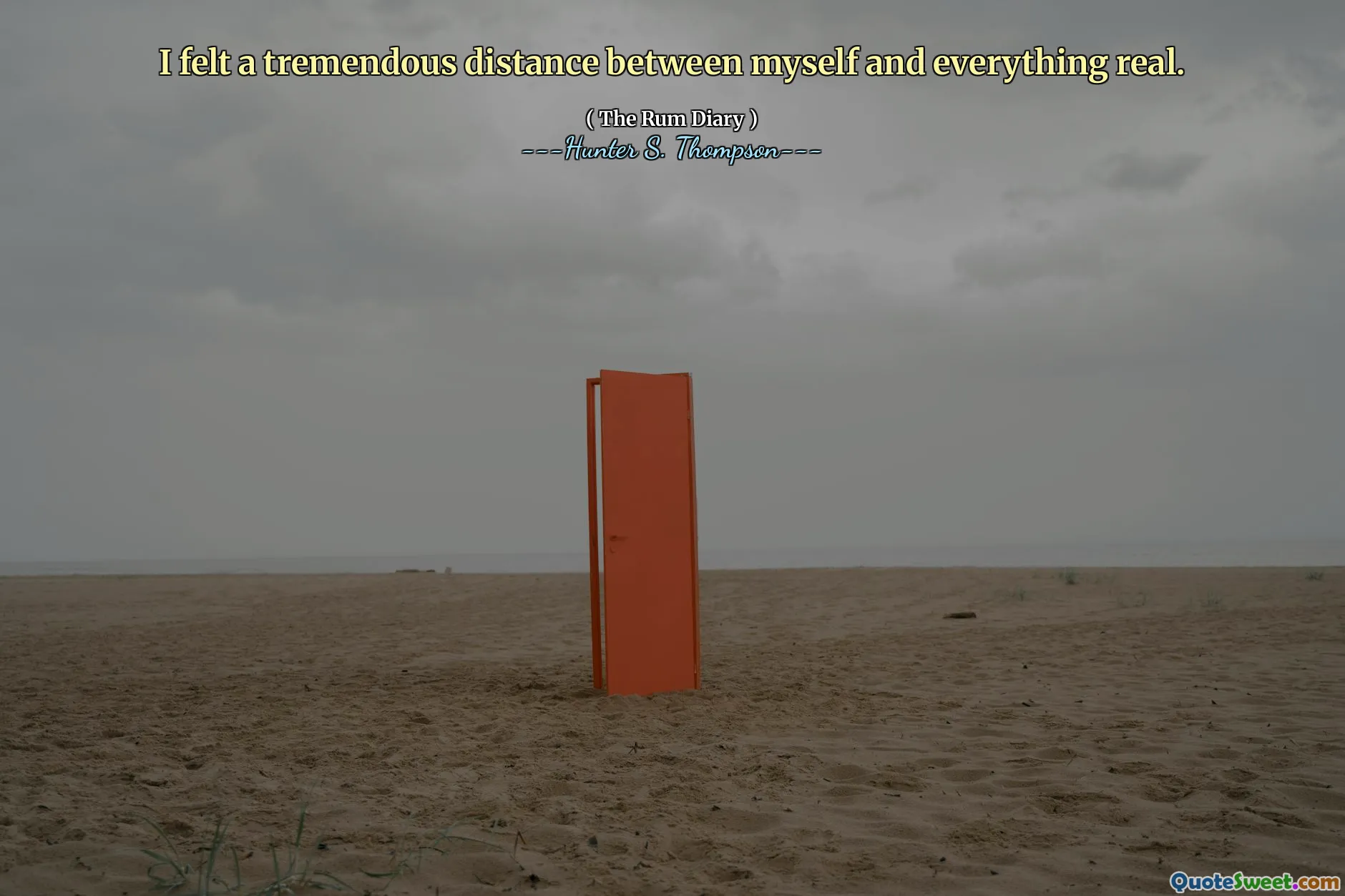 我和一切真实的一切之间感到距离很大。