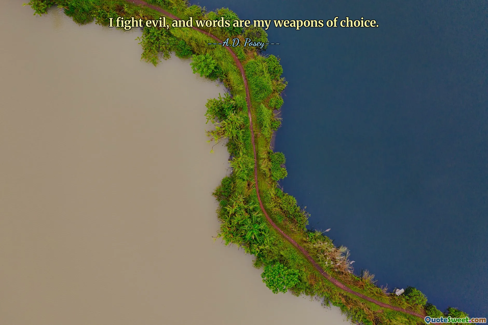 I fight evil, and words are my weapons of choice.