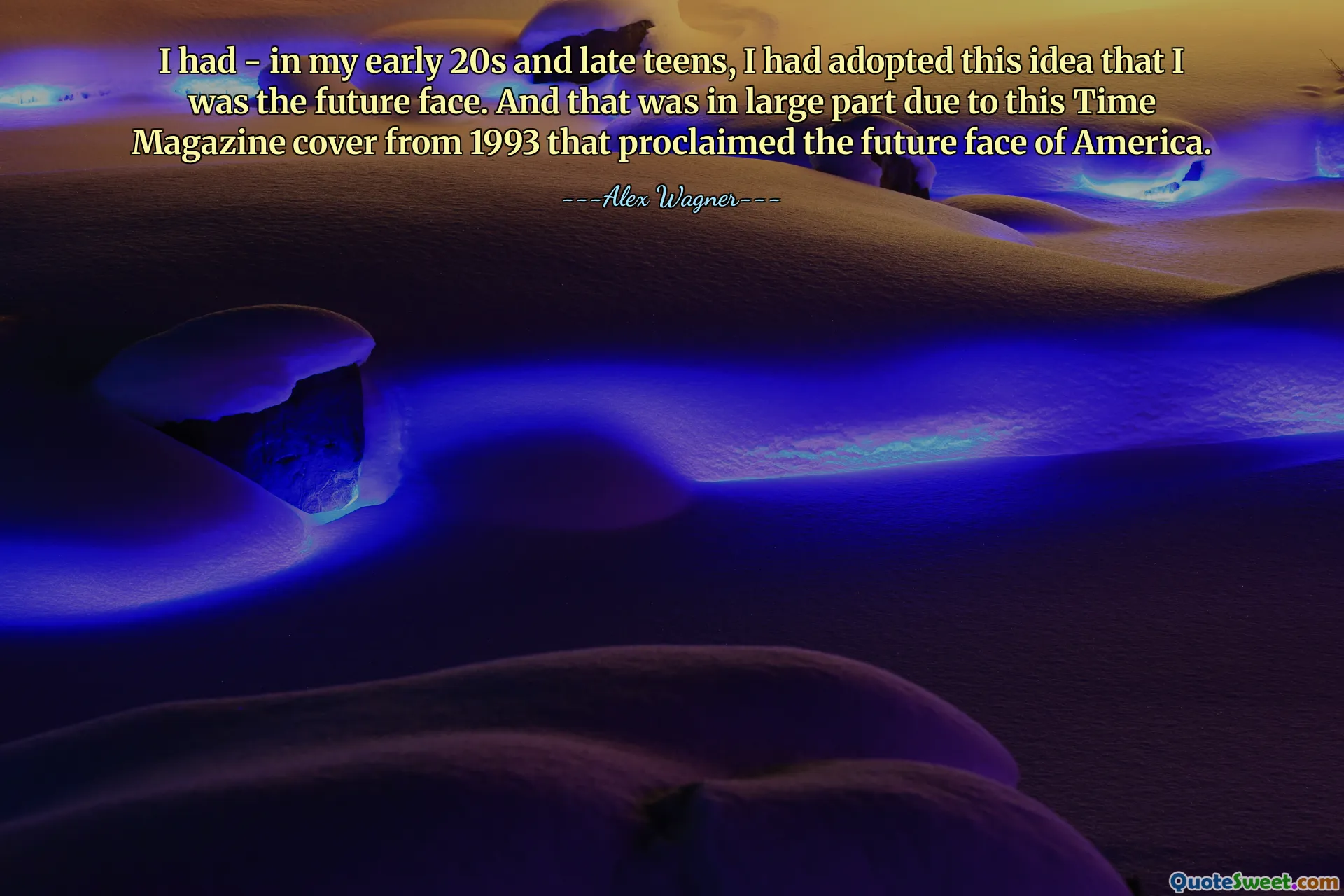 I had - in my early 20s and late teens, I had adopted this idea that I was the future face. And that was in large part due to this Time Magazine cover from 1993 that proclaimed the future face of America.