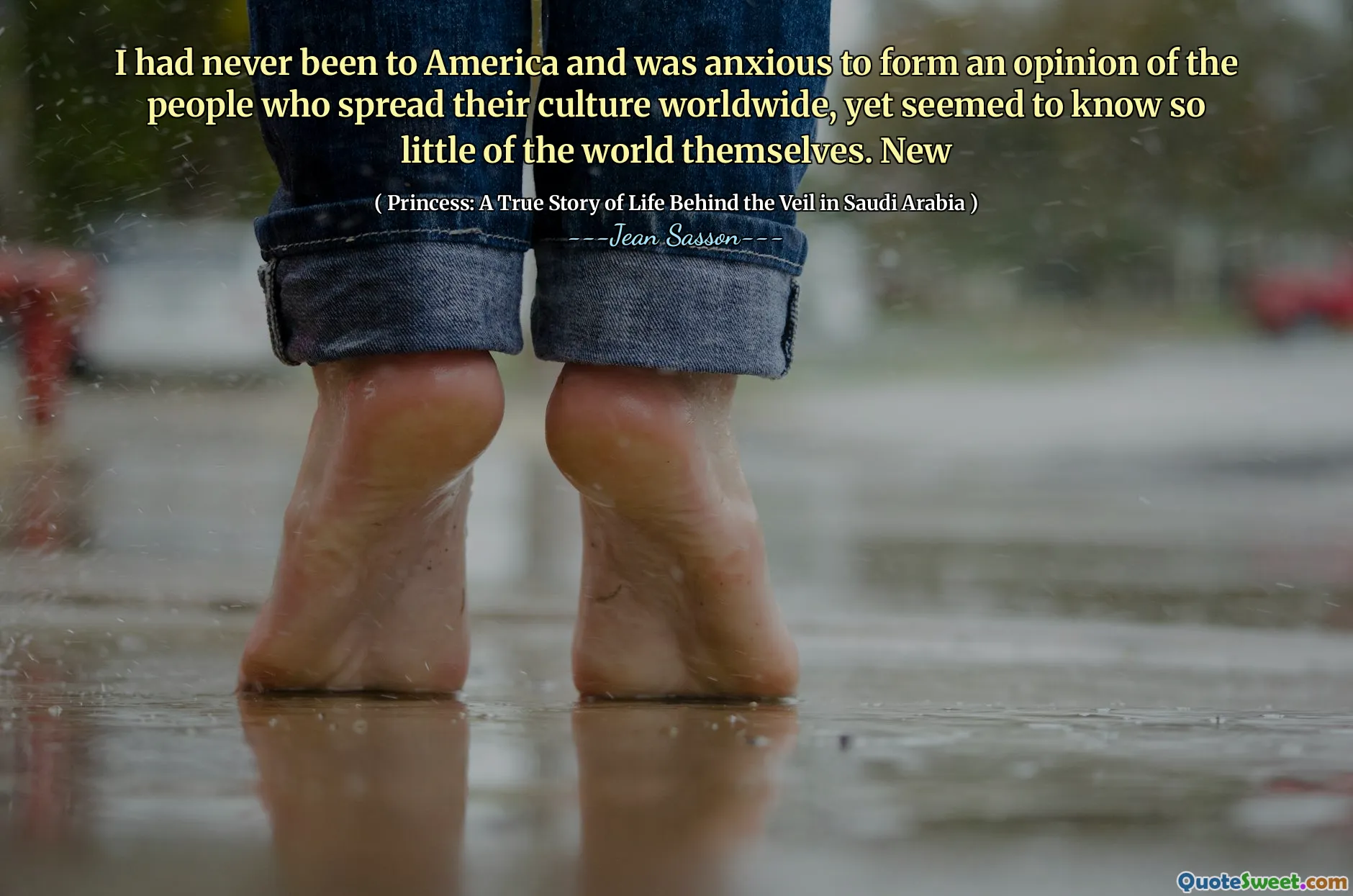 Nikdy jsem nebyl v Americe a chtěl jsem si vytvořit názor na lidi, kteří šíří svou kulturu po celém světě, a přitom se zdálo, že sami o světě vědí tak málo. Nový