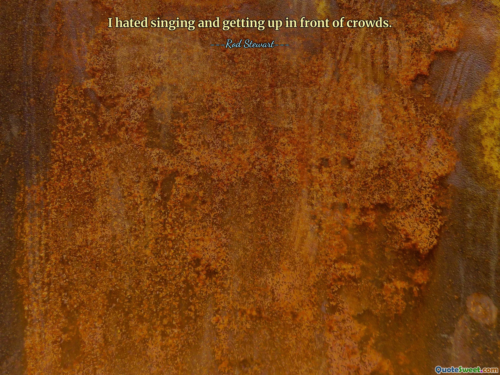 Nesnášel jsem zpěv a vstávání před davy.