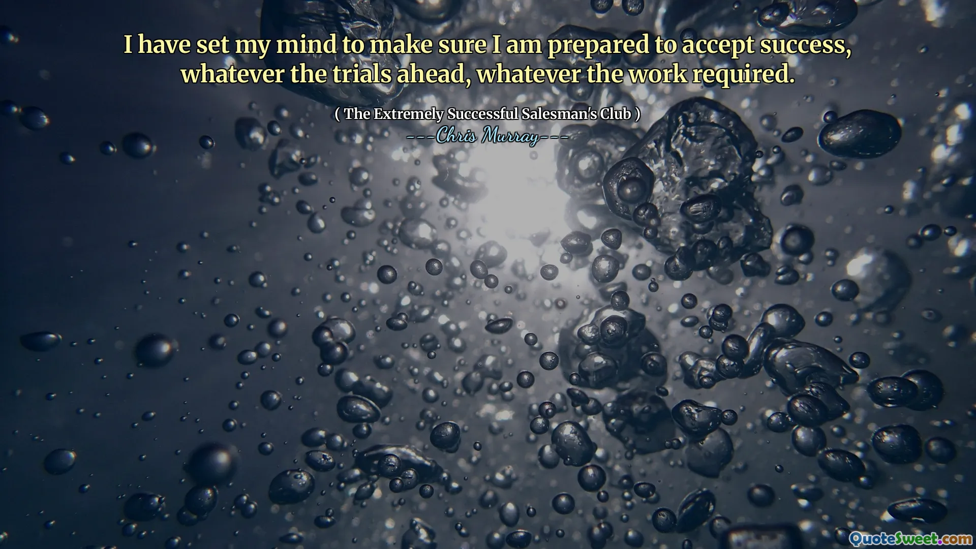 لقد وضعت ذهني للتأكد من أنني مستعد لقبول النجاح ، مهما كانت التجارب المقبلة ، مهما كان العمل المطلوب.