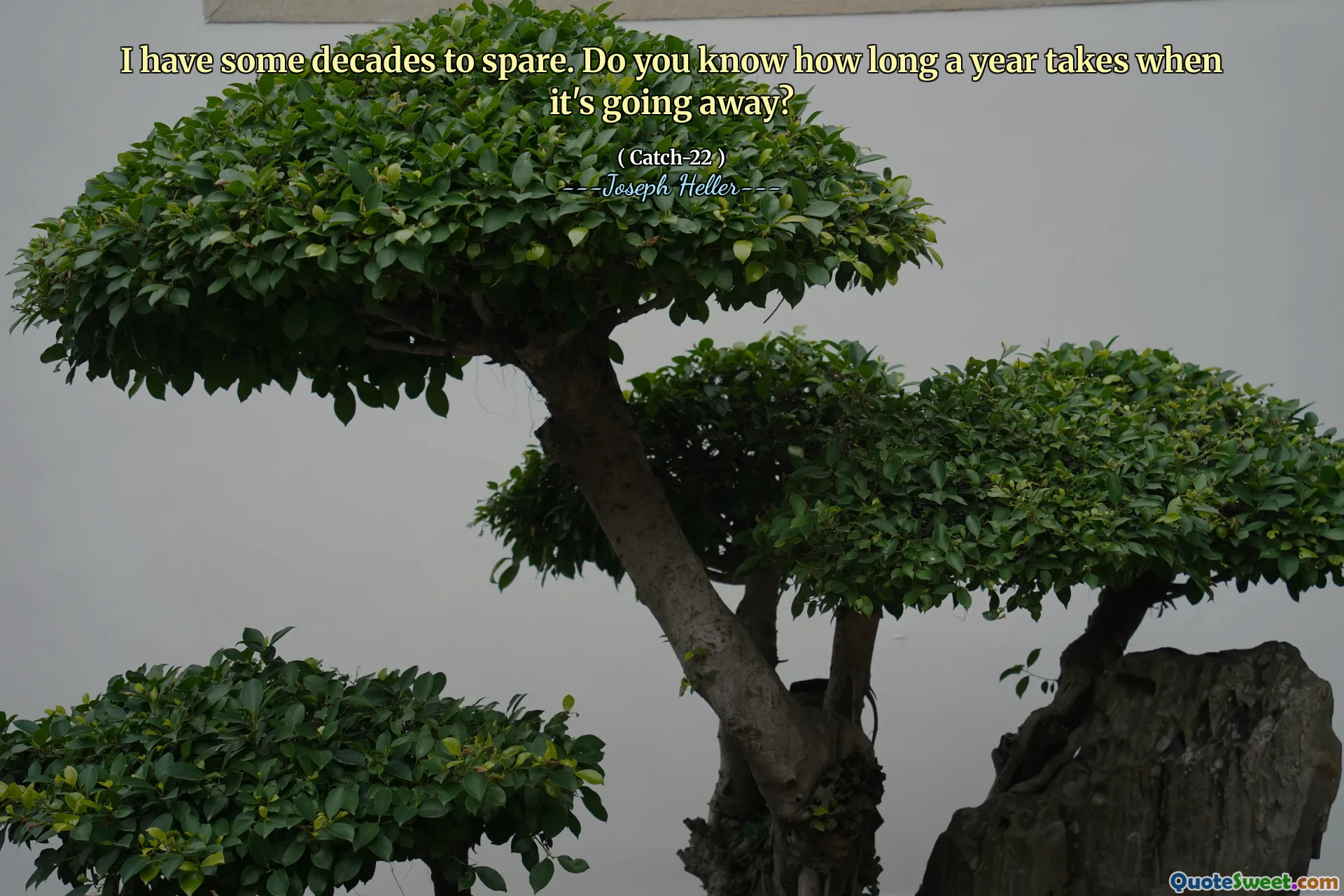 I have some decades to spare. Do you know how long a year takes when it's going away?