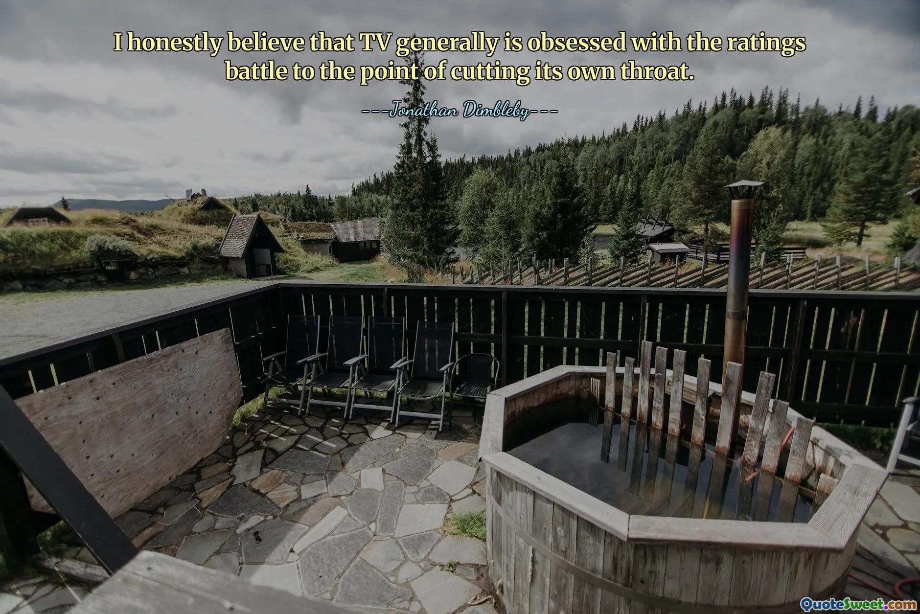 Sinceramente, acredito que a TV geralmente é obcecada pela batalha de audiência a ponto de cortar a própria garganta.