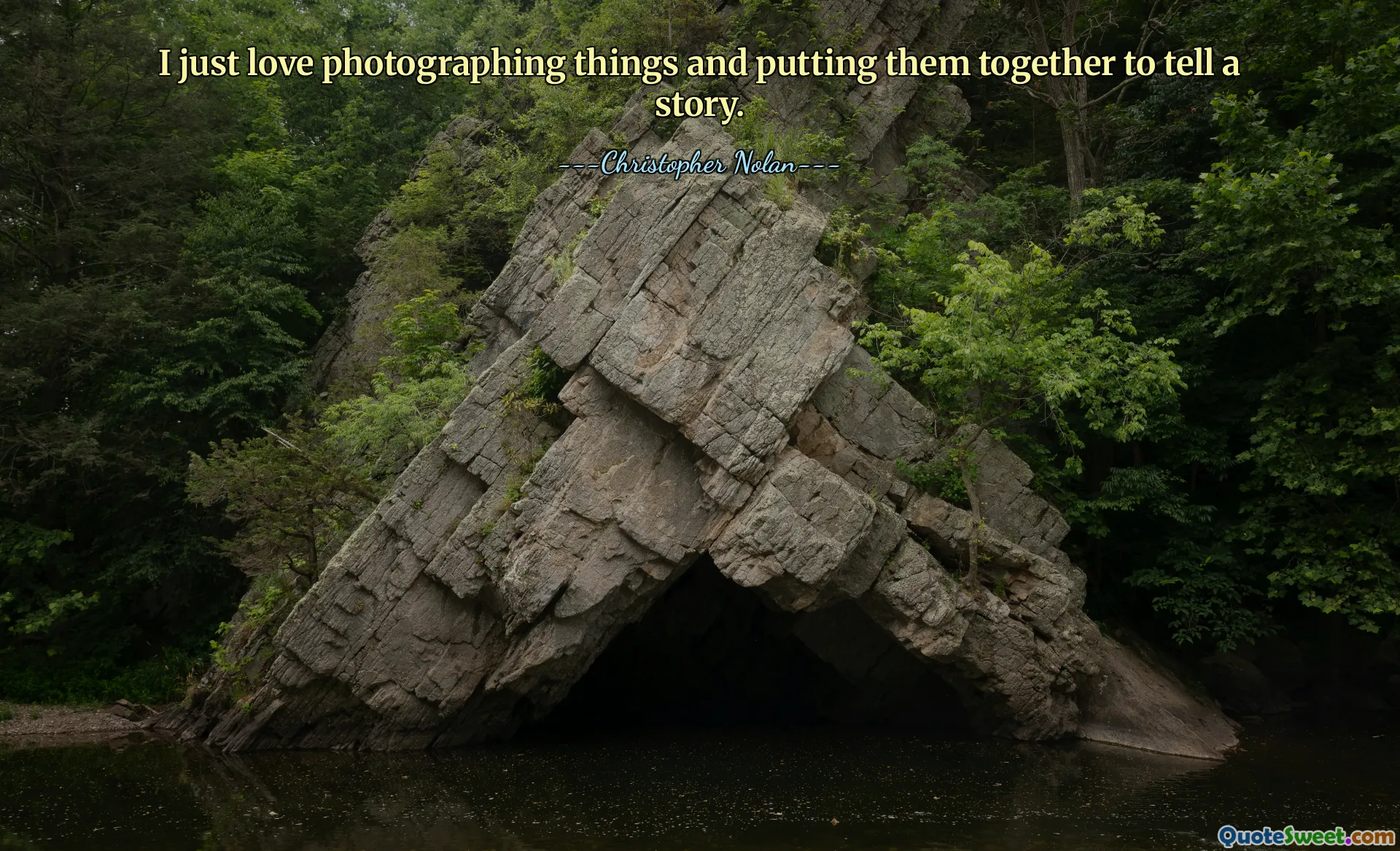 I just love photographing things and putting them together to tell a story.