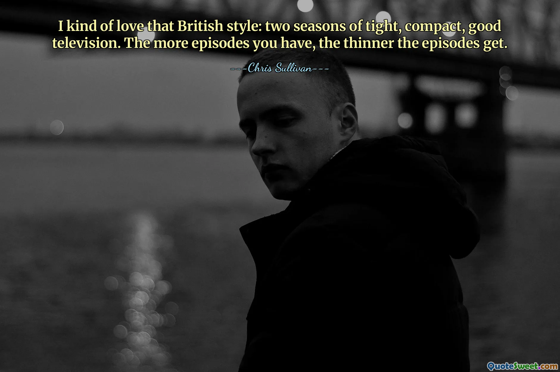 I kind of love that British style: two seasons of tight, compact, good television. The more episodes you have, the thinner the episodes get.