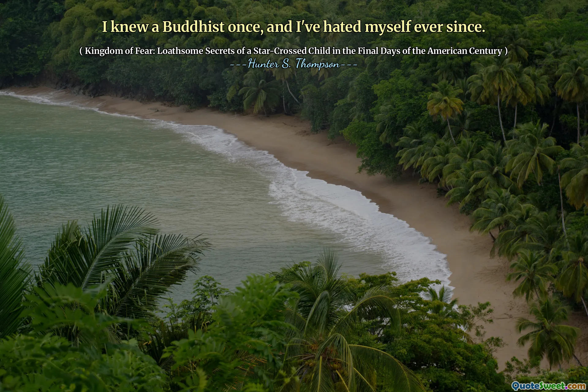 我曾经认识一次佛教徒，从那以后我就讨厌自己。