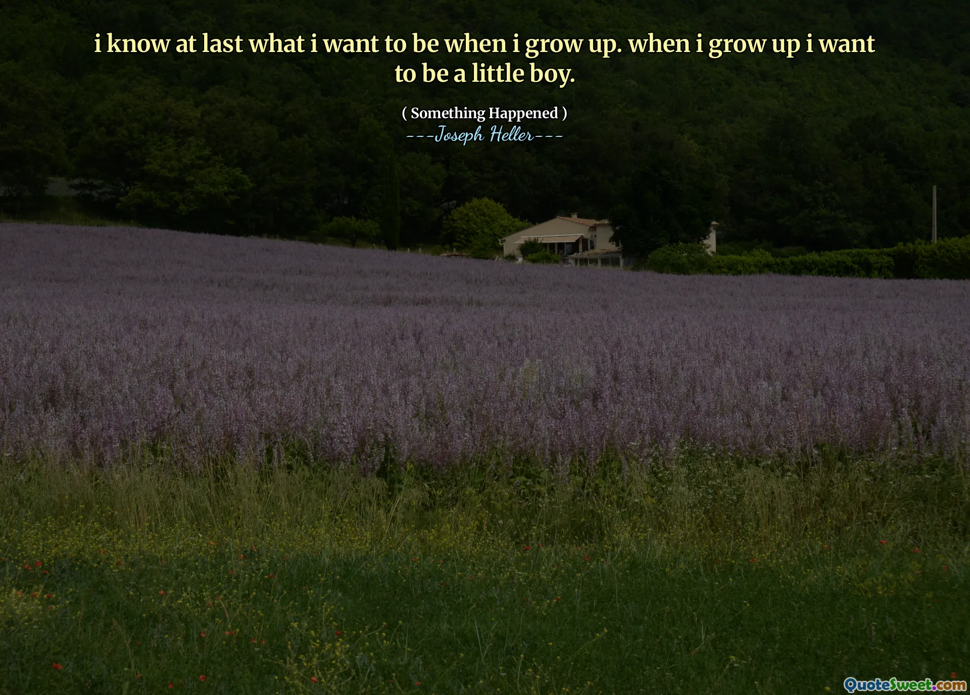 i know at last what i want to be when i grow up. when i grow up i want to be a little boy.