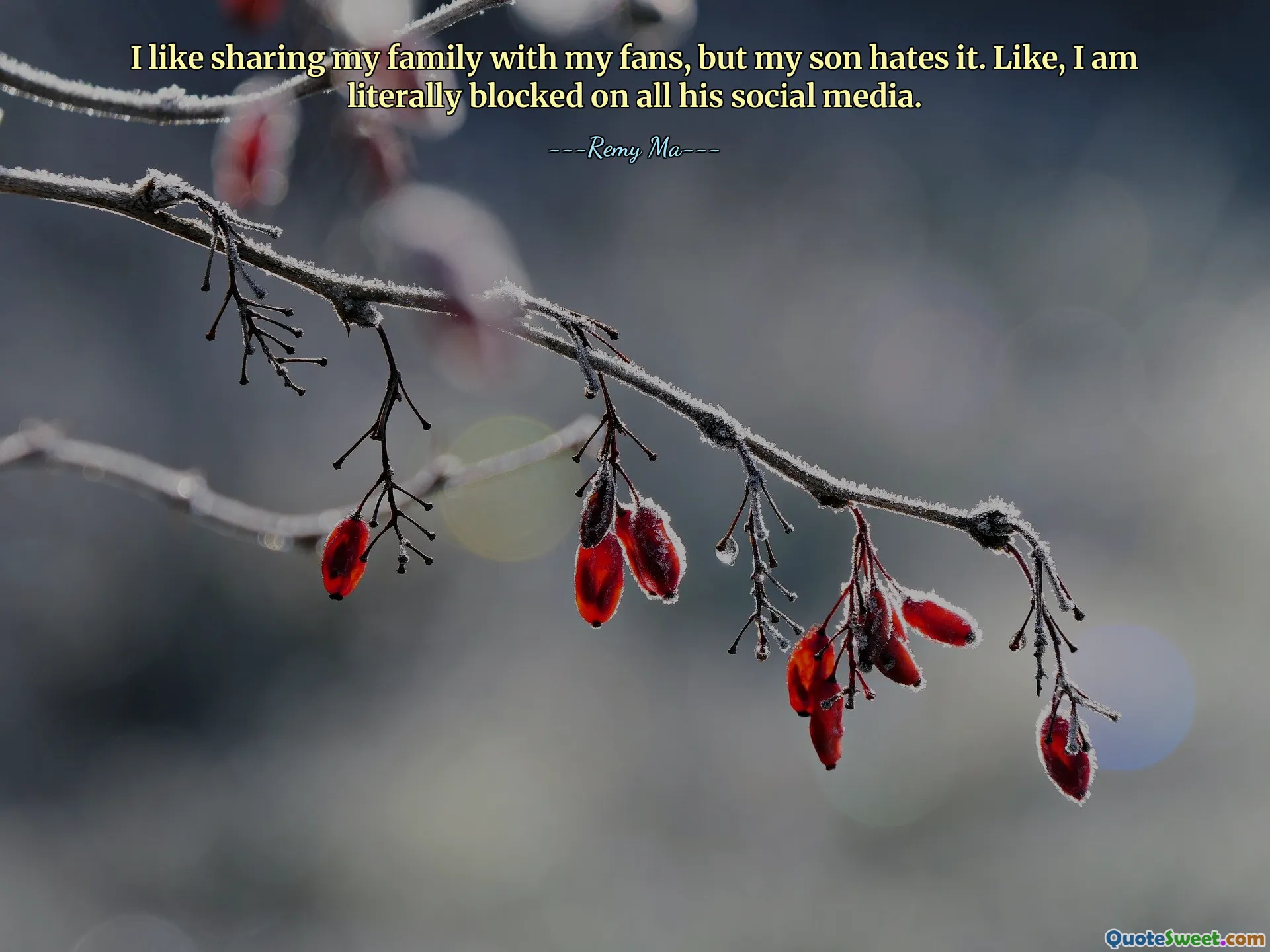 Jeg liker å dele familien min med fansen min, men sønnen min hater det. Som, jeg er bokstavelig talt blokkert på alle sosiale medier hans.